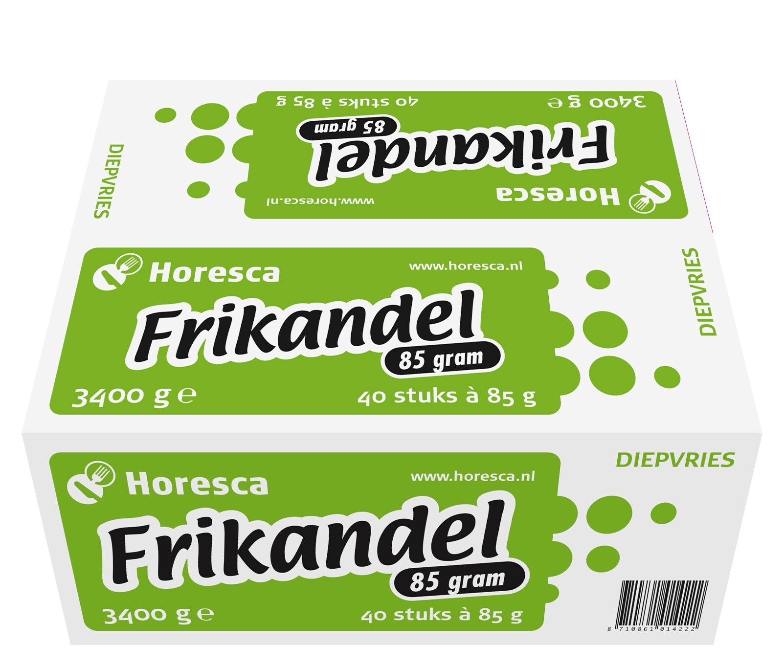 10691 Frikandel groen extra 40x85 gram