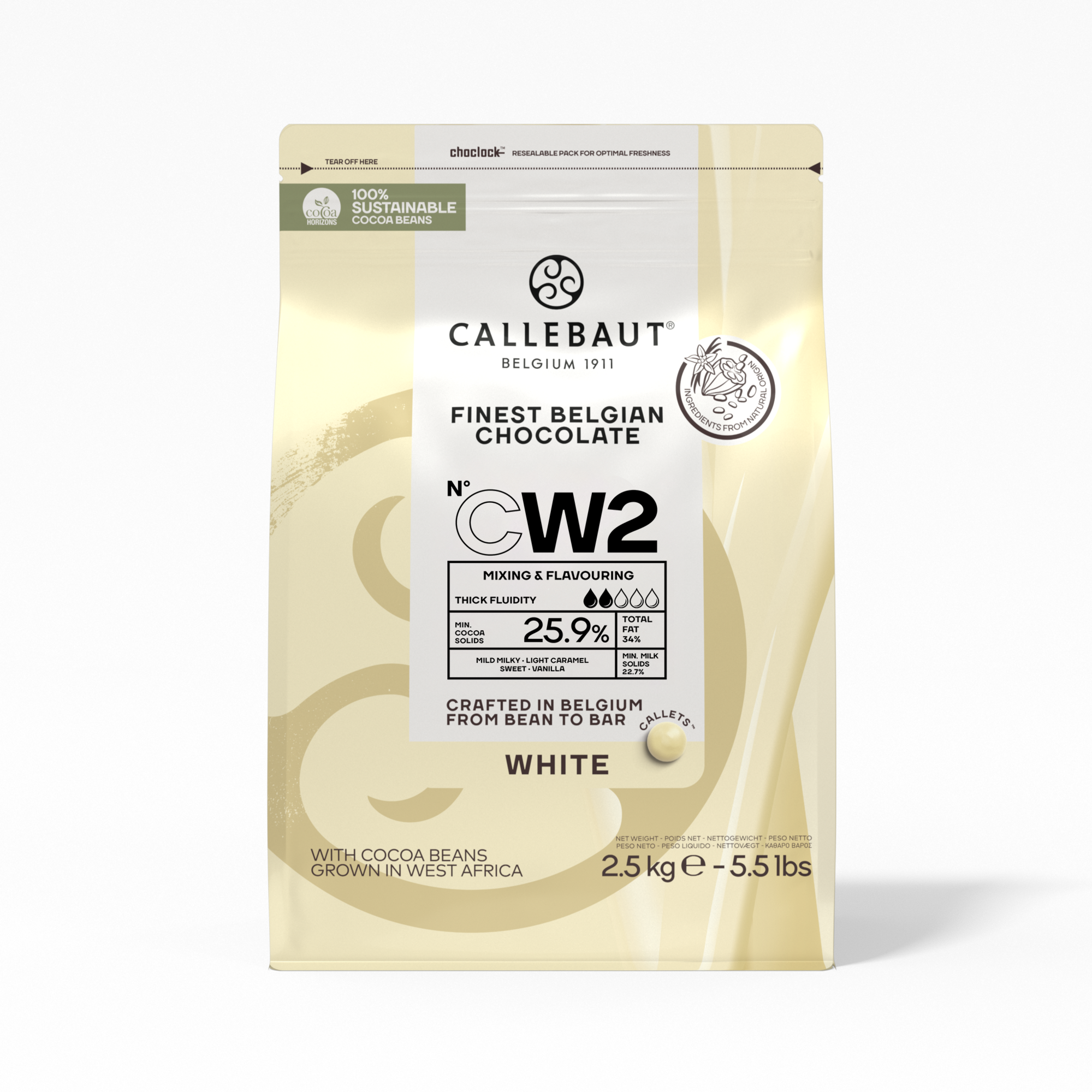 11143 Cw2 chocolade callets wit 2,5kg