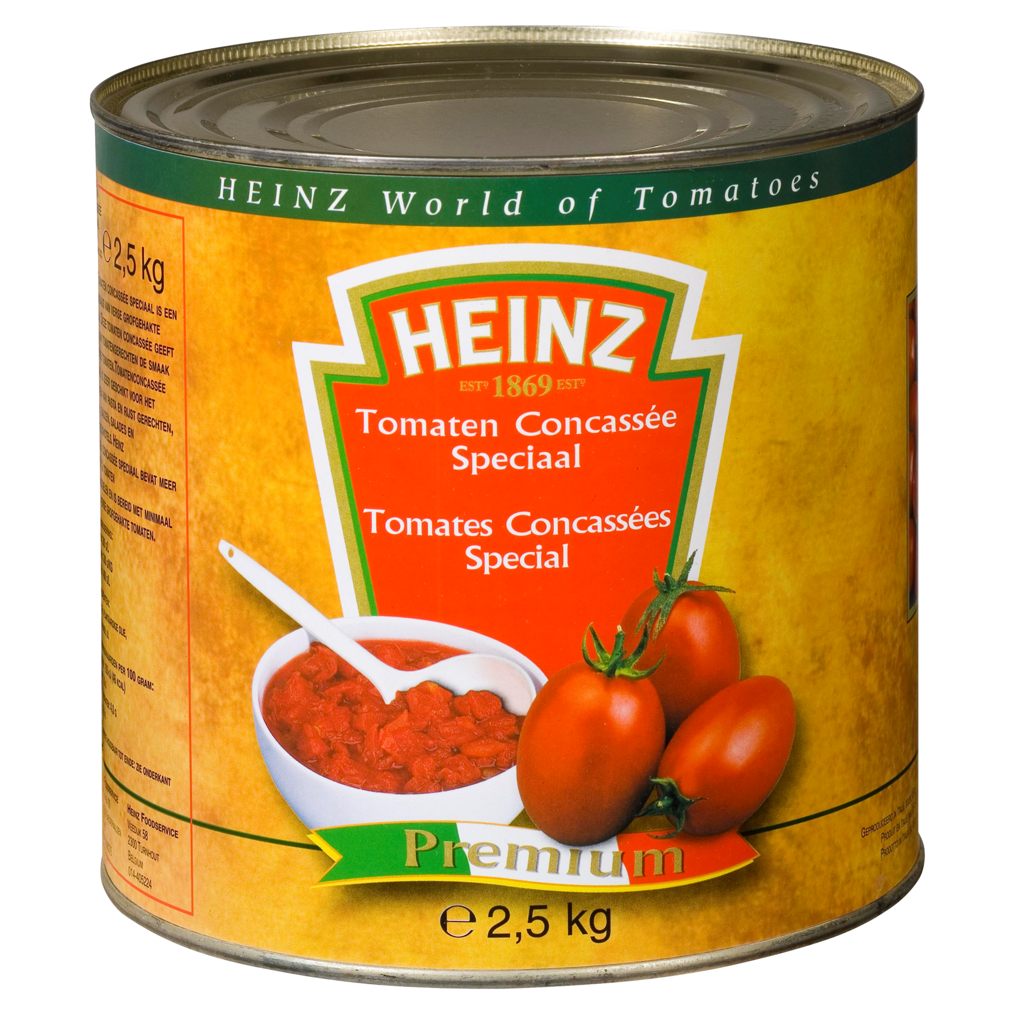 11834 Tomaten concassee speciaal grof blik 2,5kg