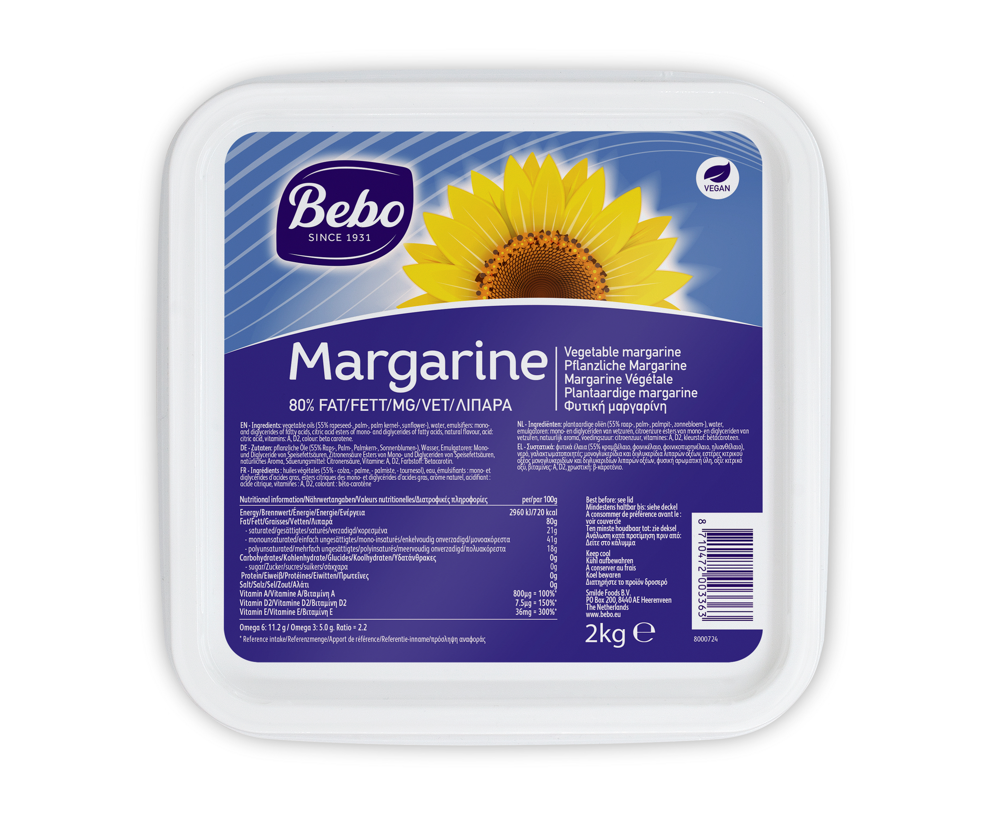 2274 Zachte restaurant margarine 2 kilo