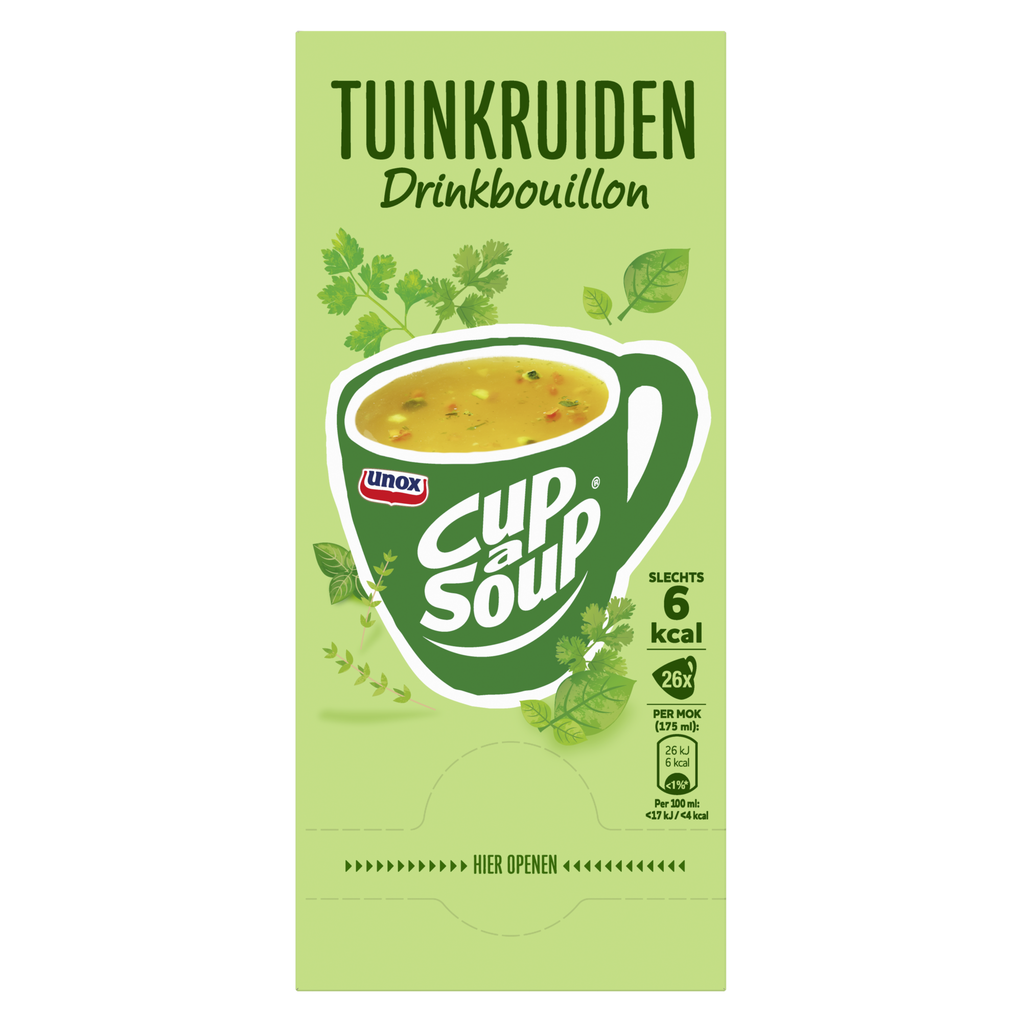 24385 Drinkbouillon tuinkruiden cup-a-soup 1x26 zak