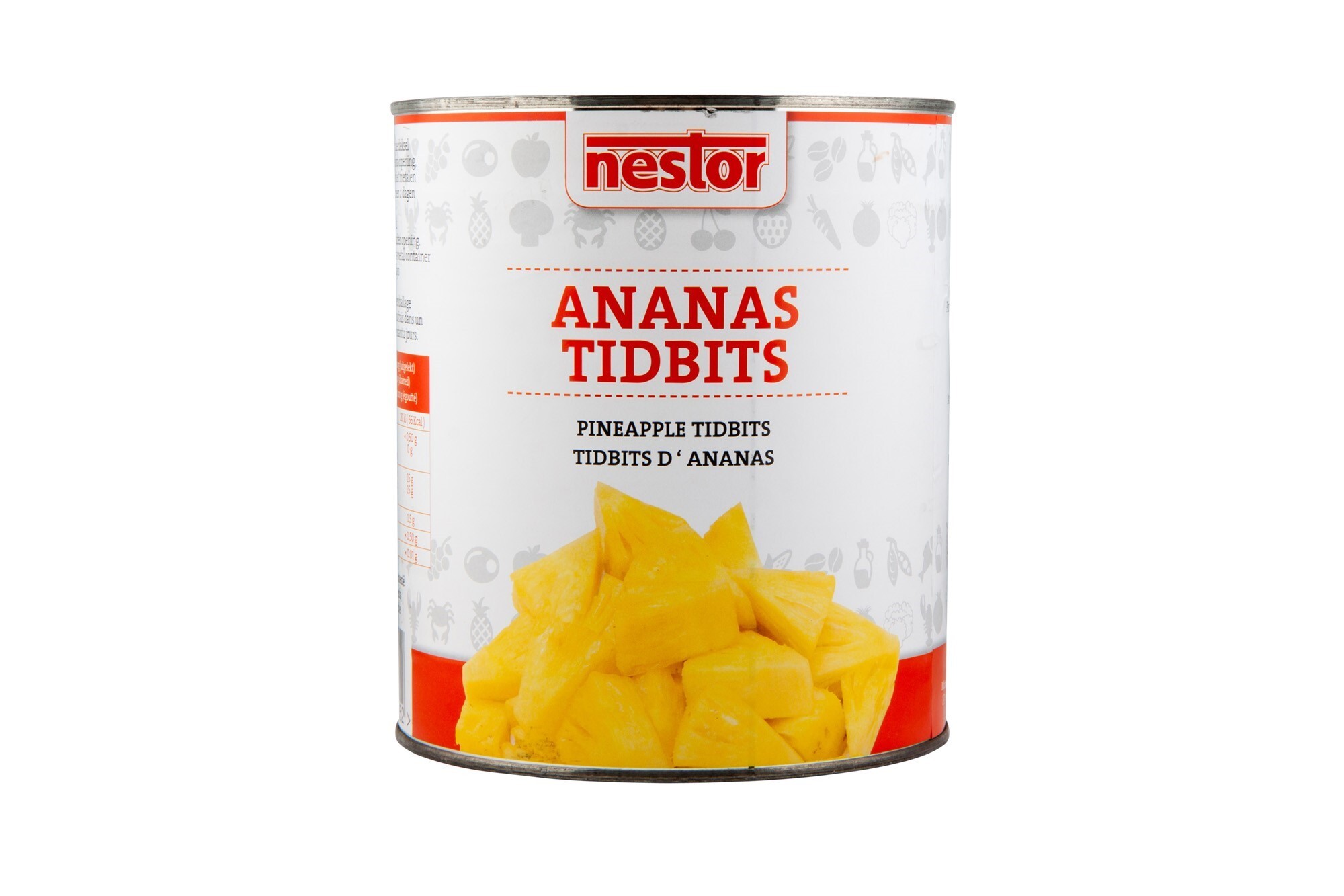 28557 Ananas tidbits blik 1x3 kg