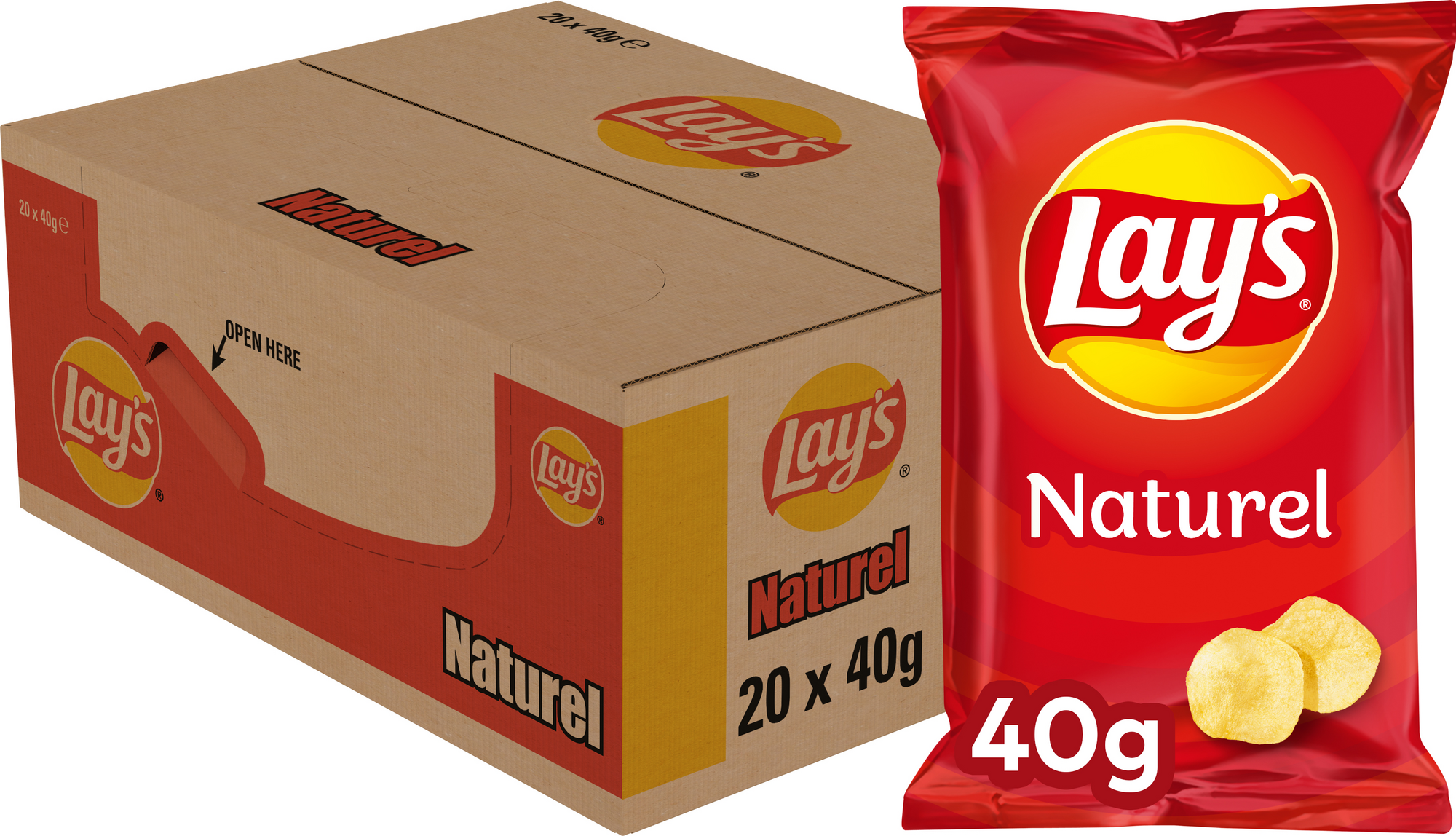 31576 Lay's chips naturel 20x40 gr