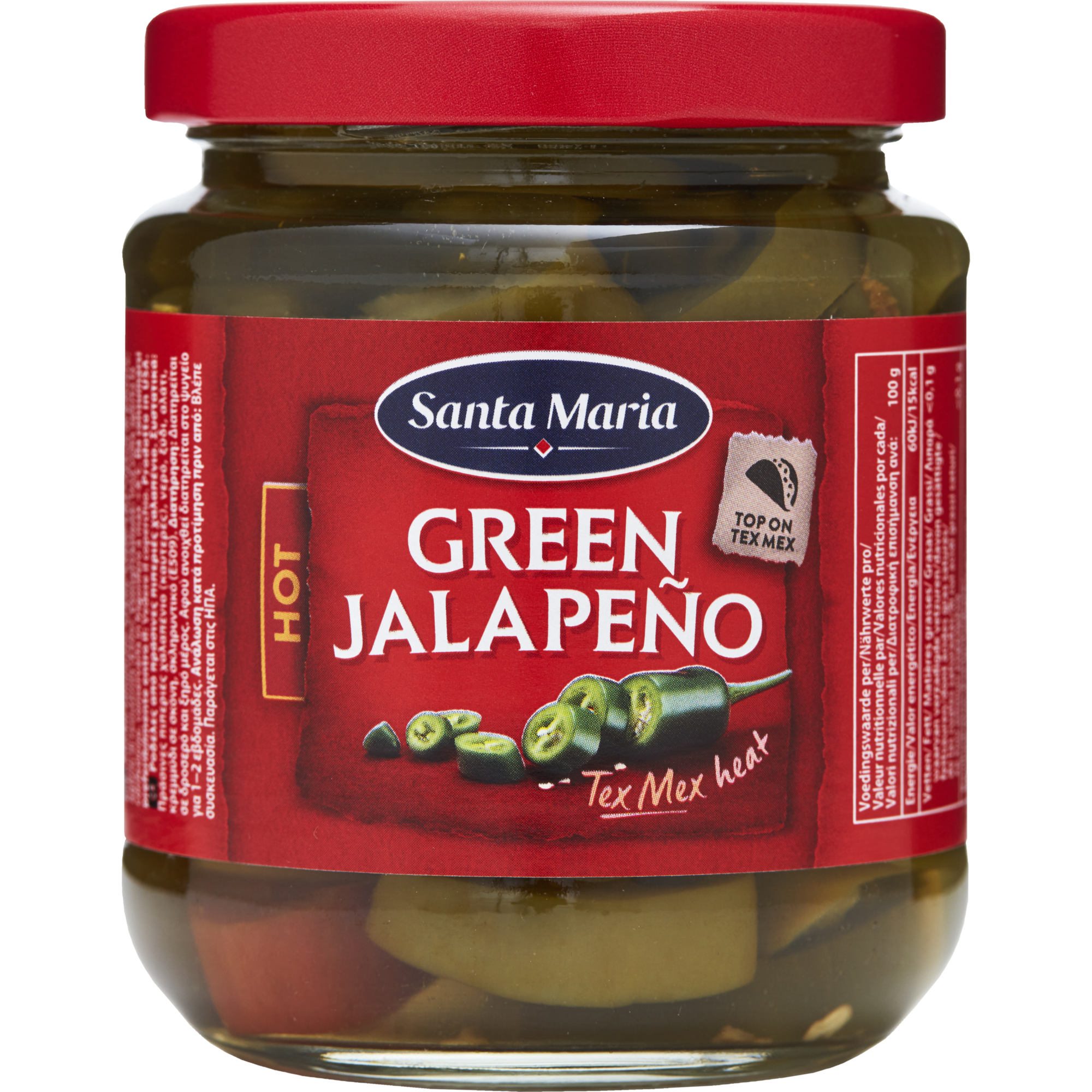 33238 Green sliced jalapenos 12x215 gr