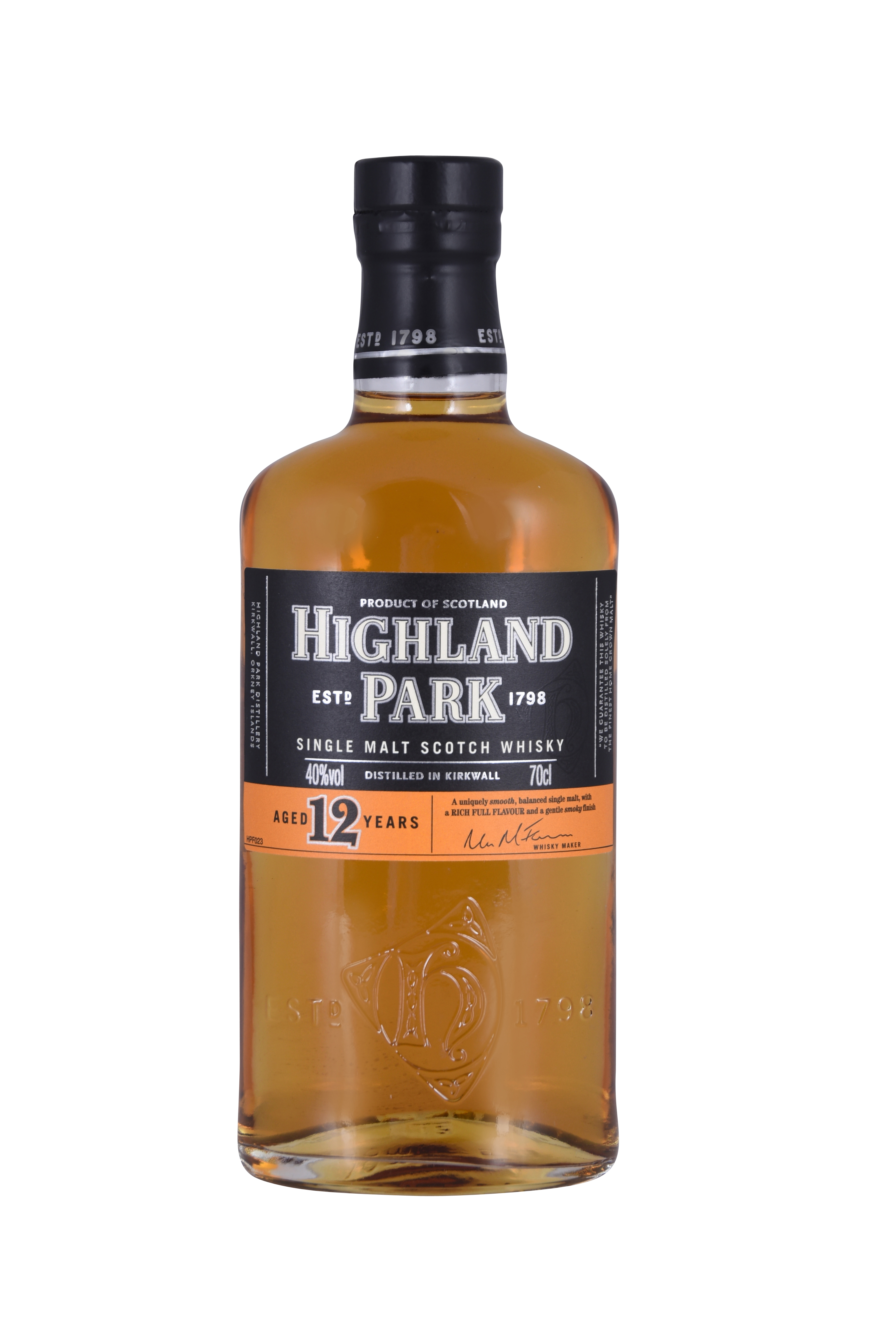 41279 Whiskey highland park malt 12jr. 1x0,70 ltr