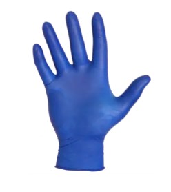 43411 Handschoenen blauw latex s gepoederd  1x100 st