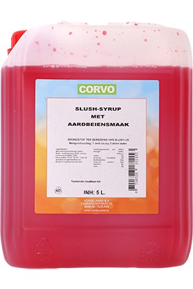 44562 Slush siroop aardbeien can 1x5 ltr