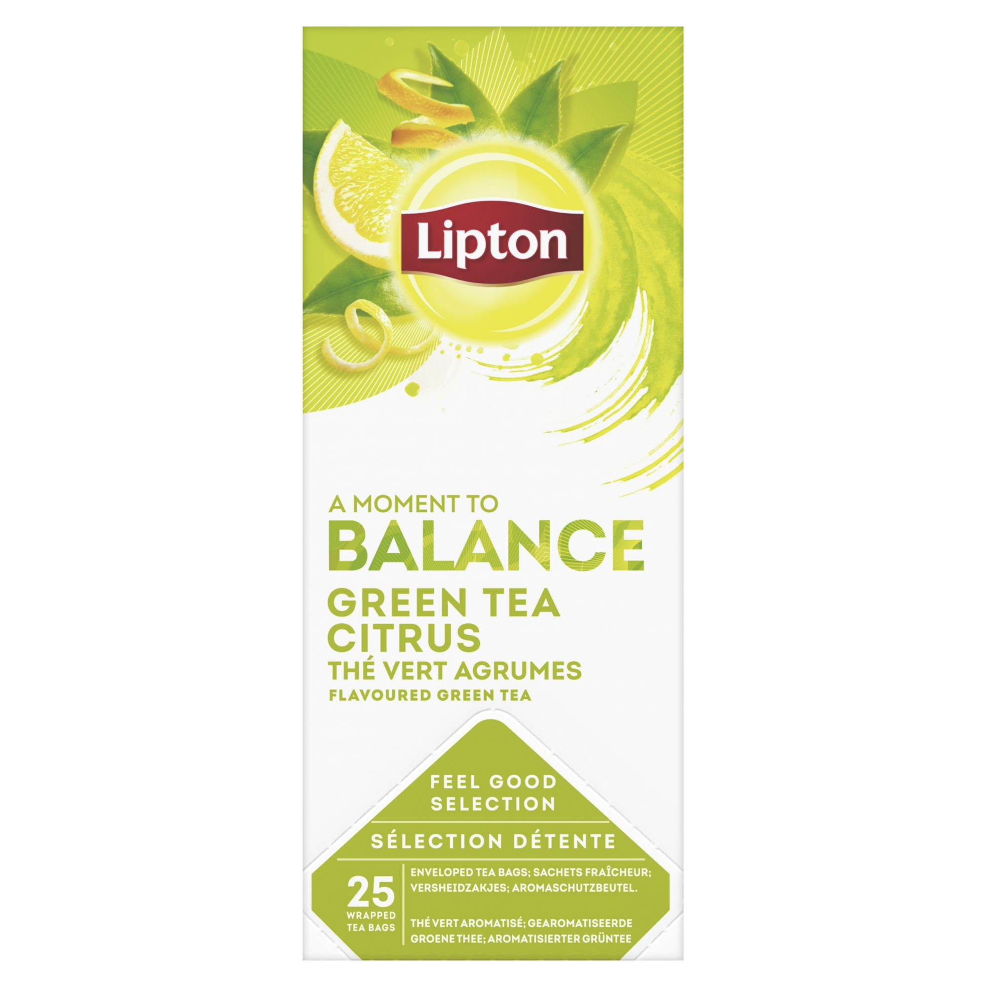 46654 Lipton feel good selection green lemon thee 6x25 st