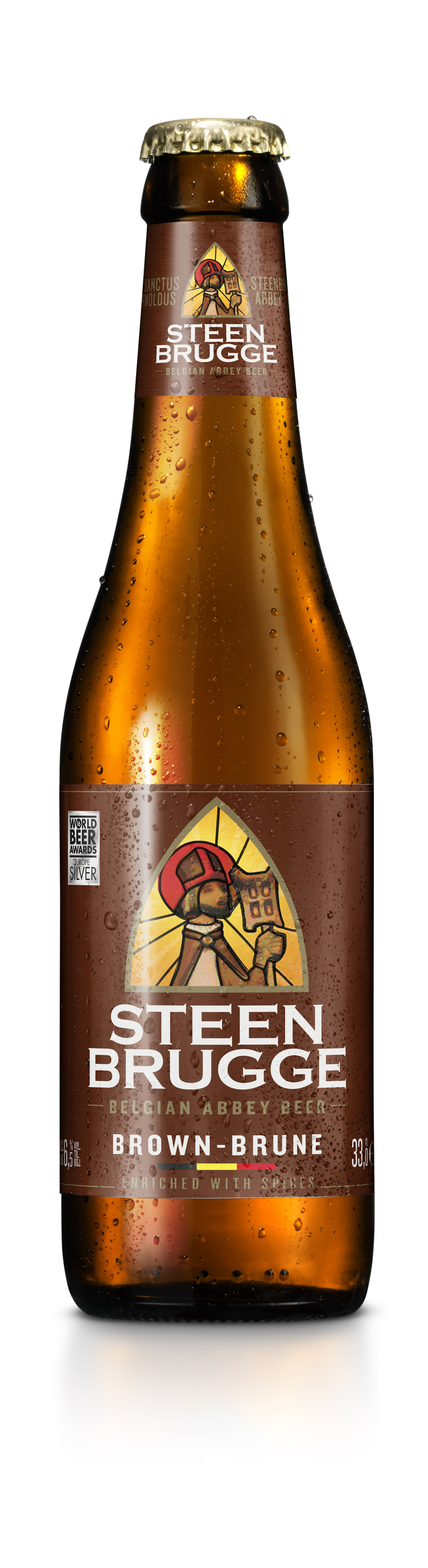 48012 Steenbrugge dubbel bruin bier fles 24x33 cl
