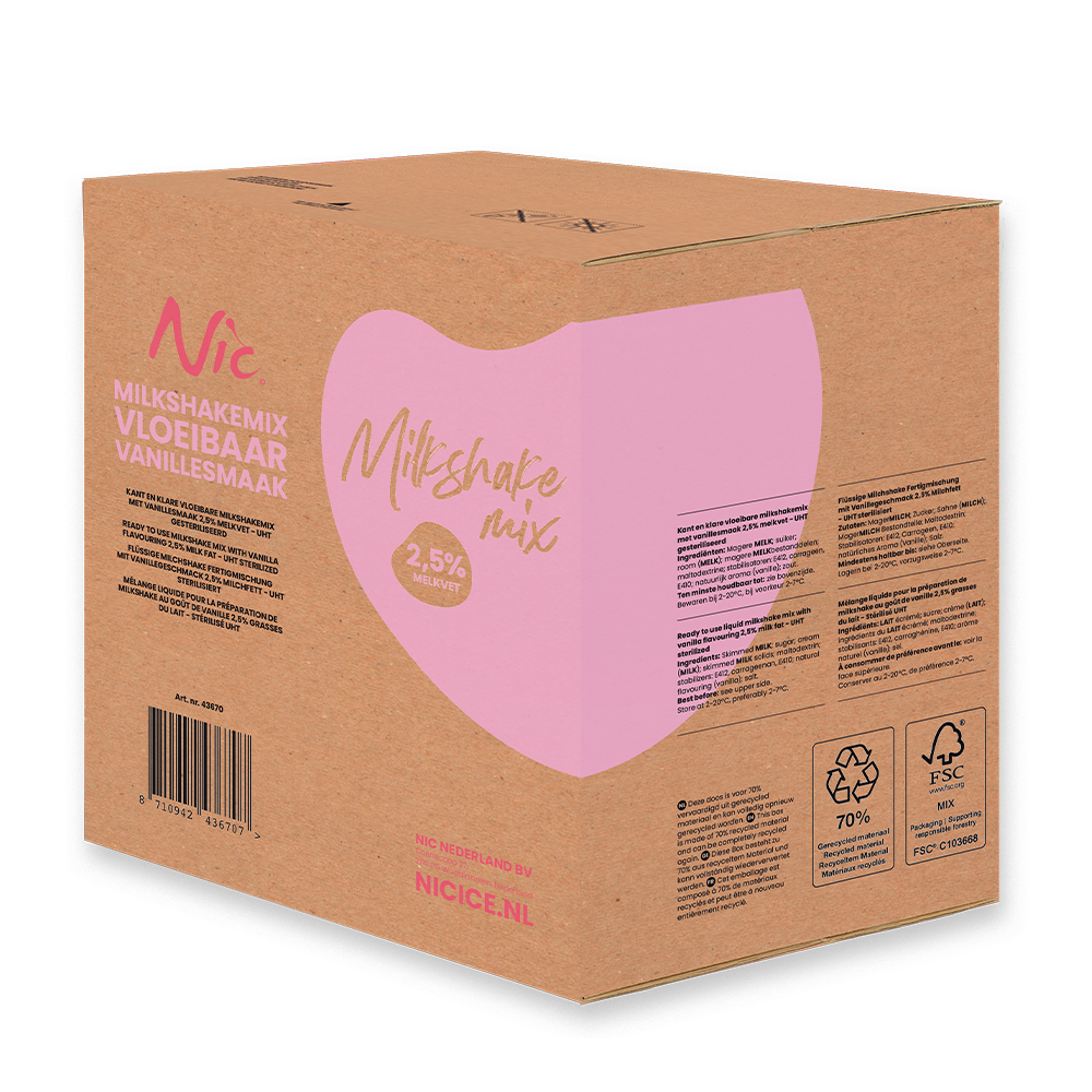 49203 Milkshake mix vloeibaar bag in box 1x10 ltr