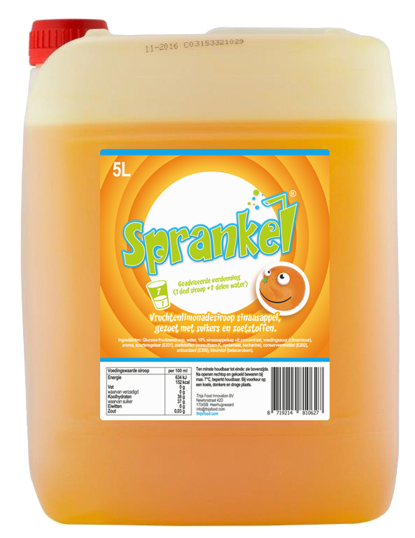 50337 Limonade siroop sinaasappel 5ltr