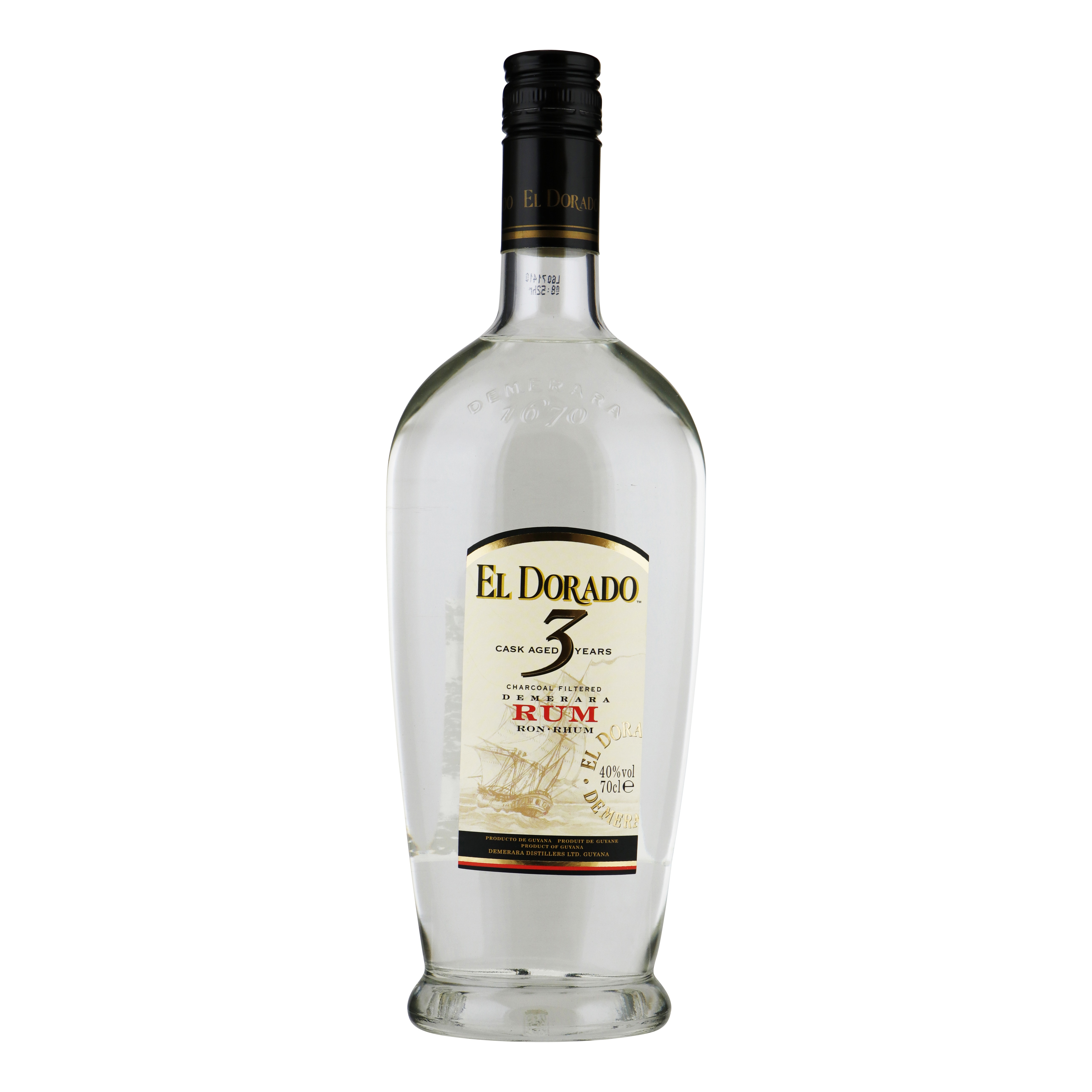 51260 El dorado rum 3yrs white 0,7ltr