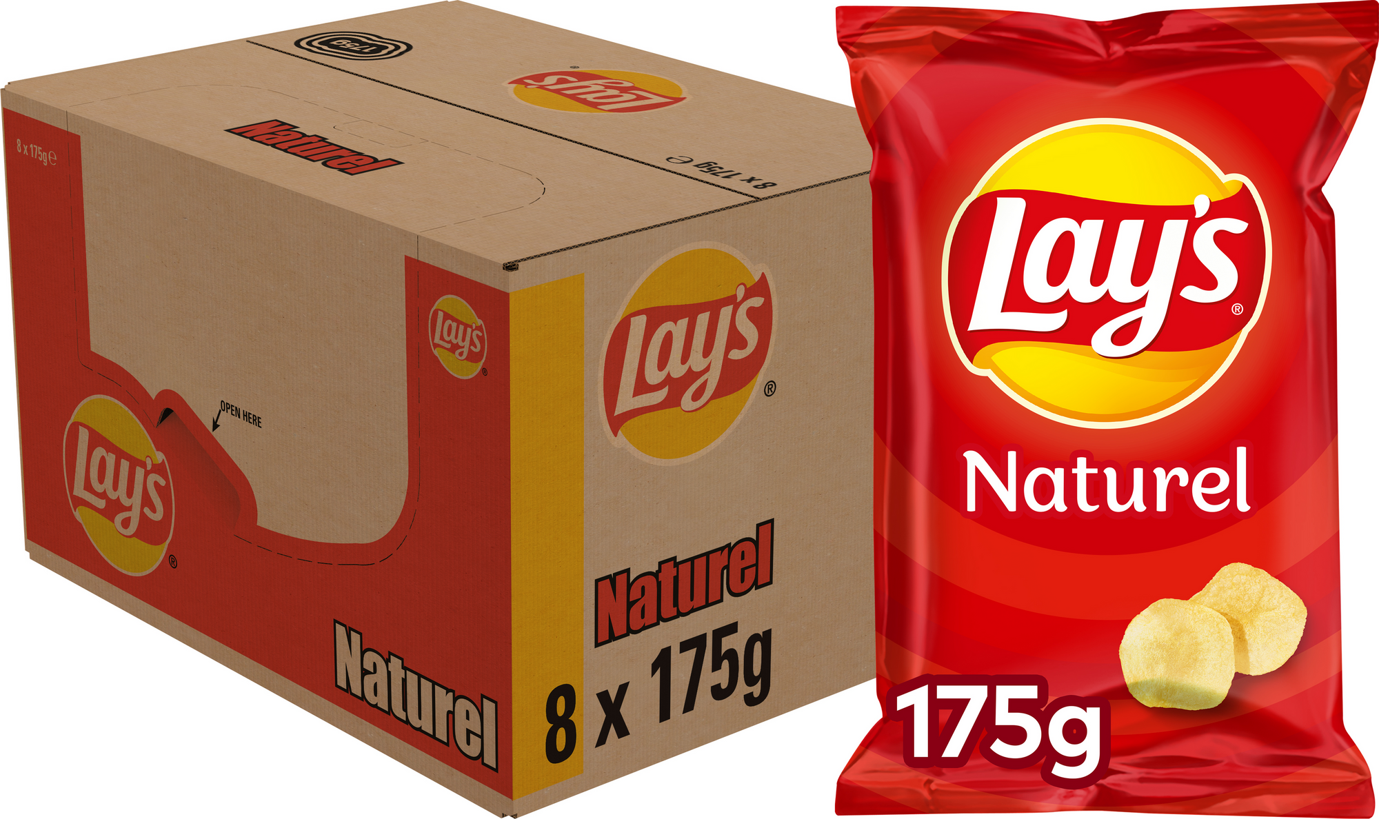 51522 Naturel chips grote zak 8x175 gr