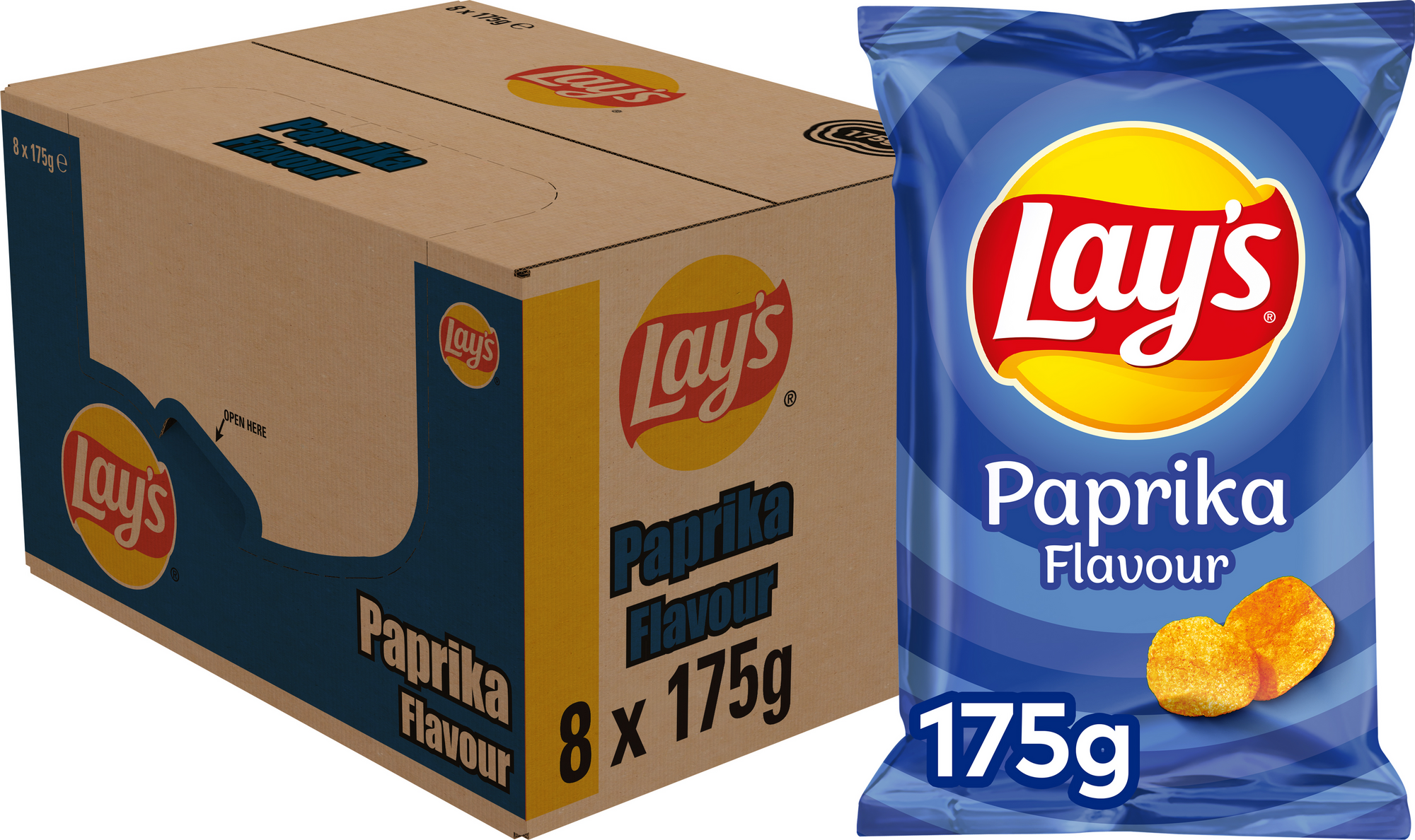 51523 Paprika chips grote zak 8x175 gr