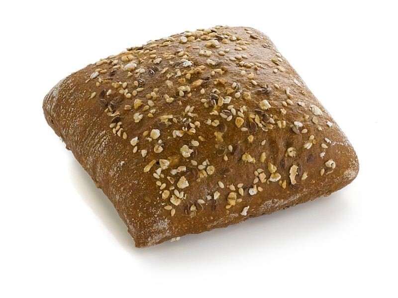 52676 Vierkant donker meergranen broodje fit (B744) 40x120 gram