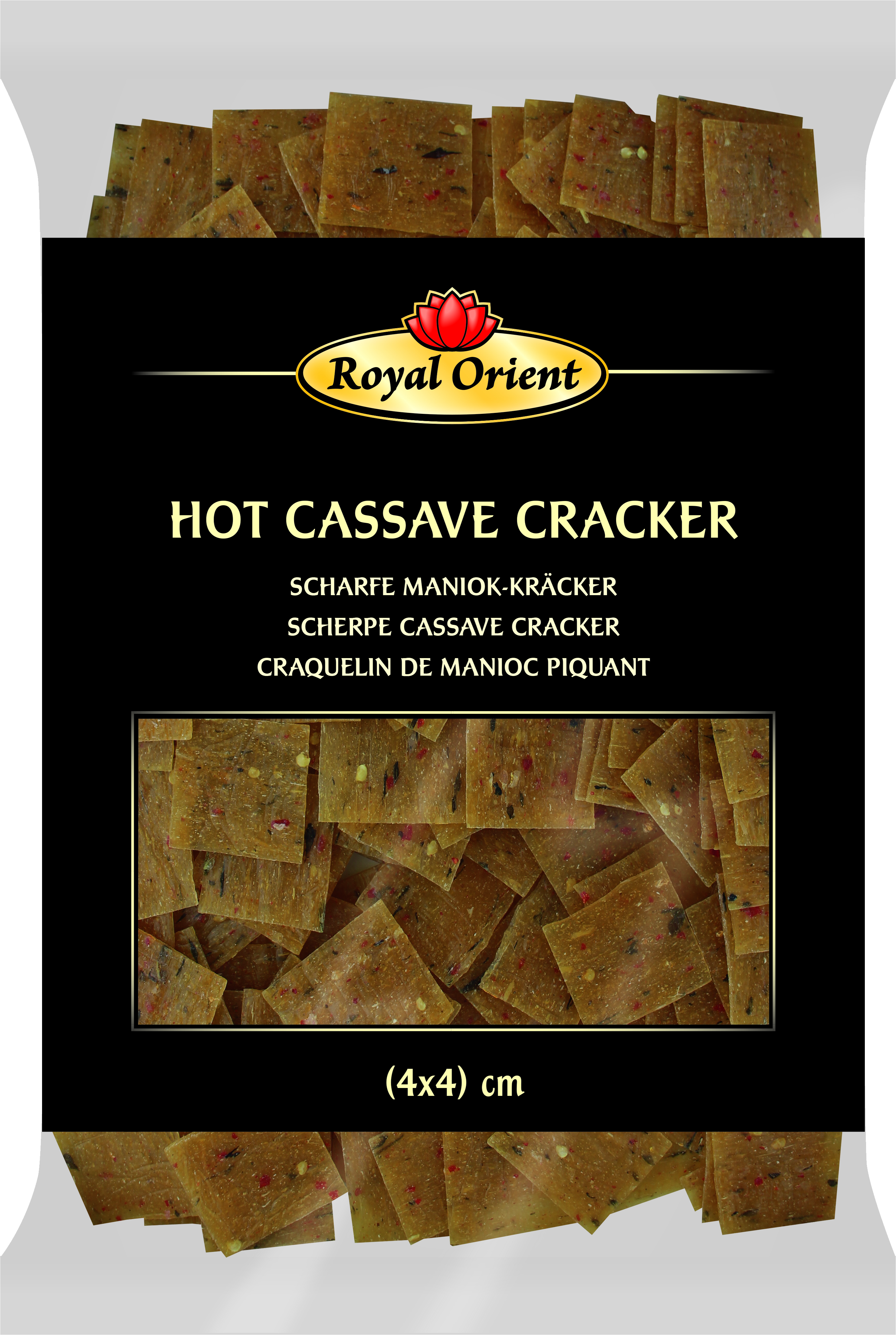53104 Hot cassave ongebakken 4x4cm. 1kg.