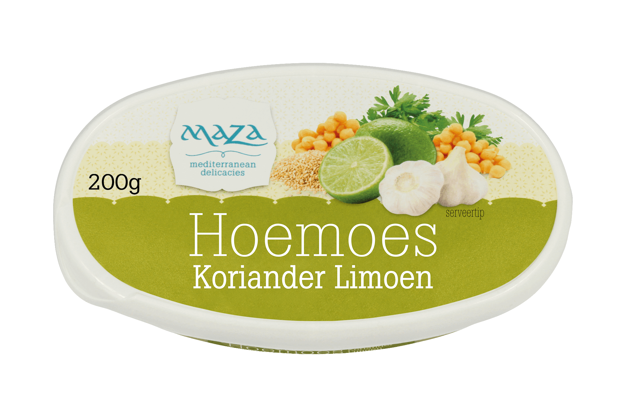 53364 Hoemoes koriander en lemon 6x200 gr