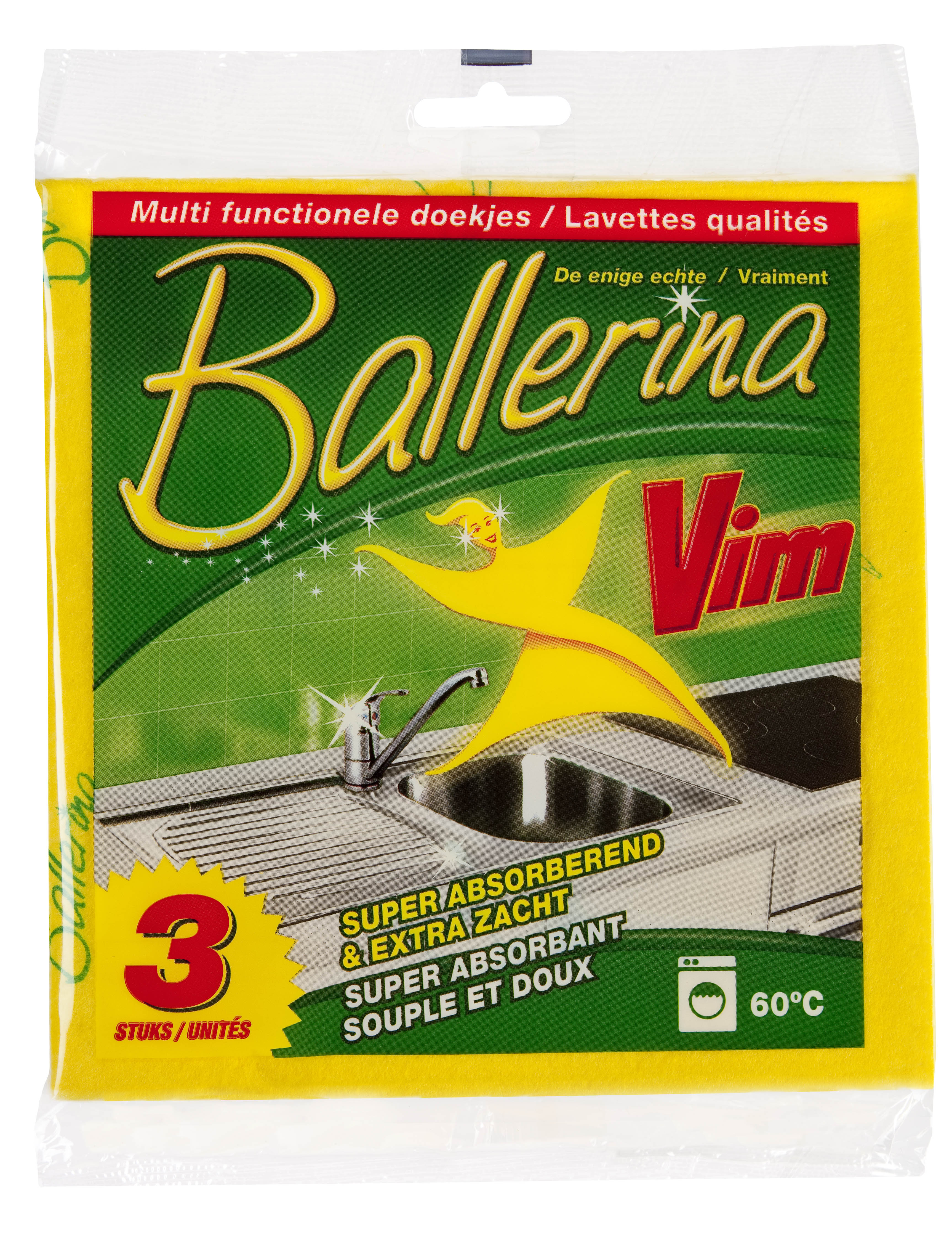 55380 Ballerina Vim doekjes geel 3st