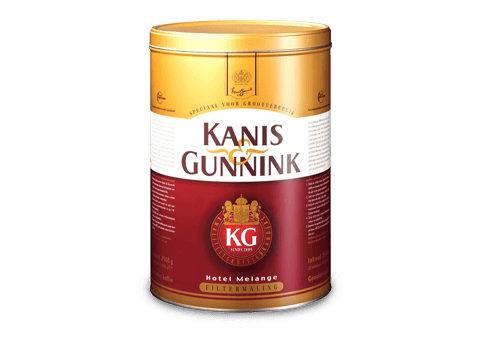 55652 Kannis & Gunnink filterkoffie rood blik 1x2,50 kg