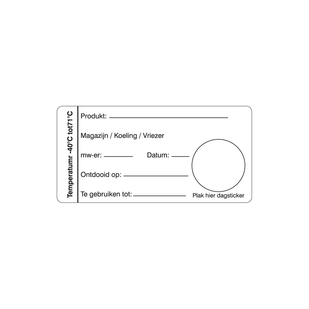 60195 HACCP daymark sticker multifunctioneel 500 stuks