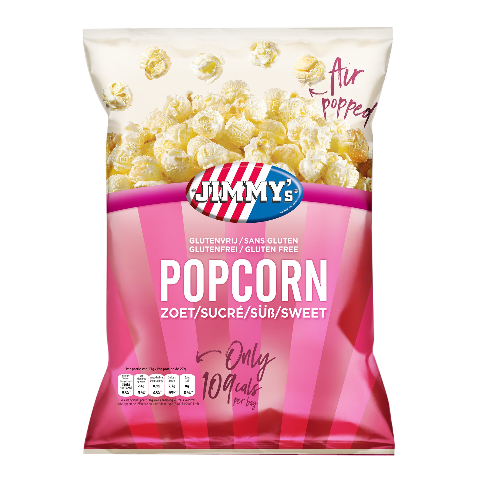 60729 Popcorn zoet 21x27 gr