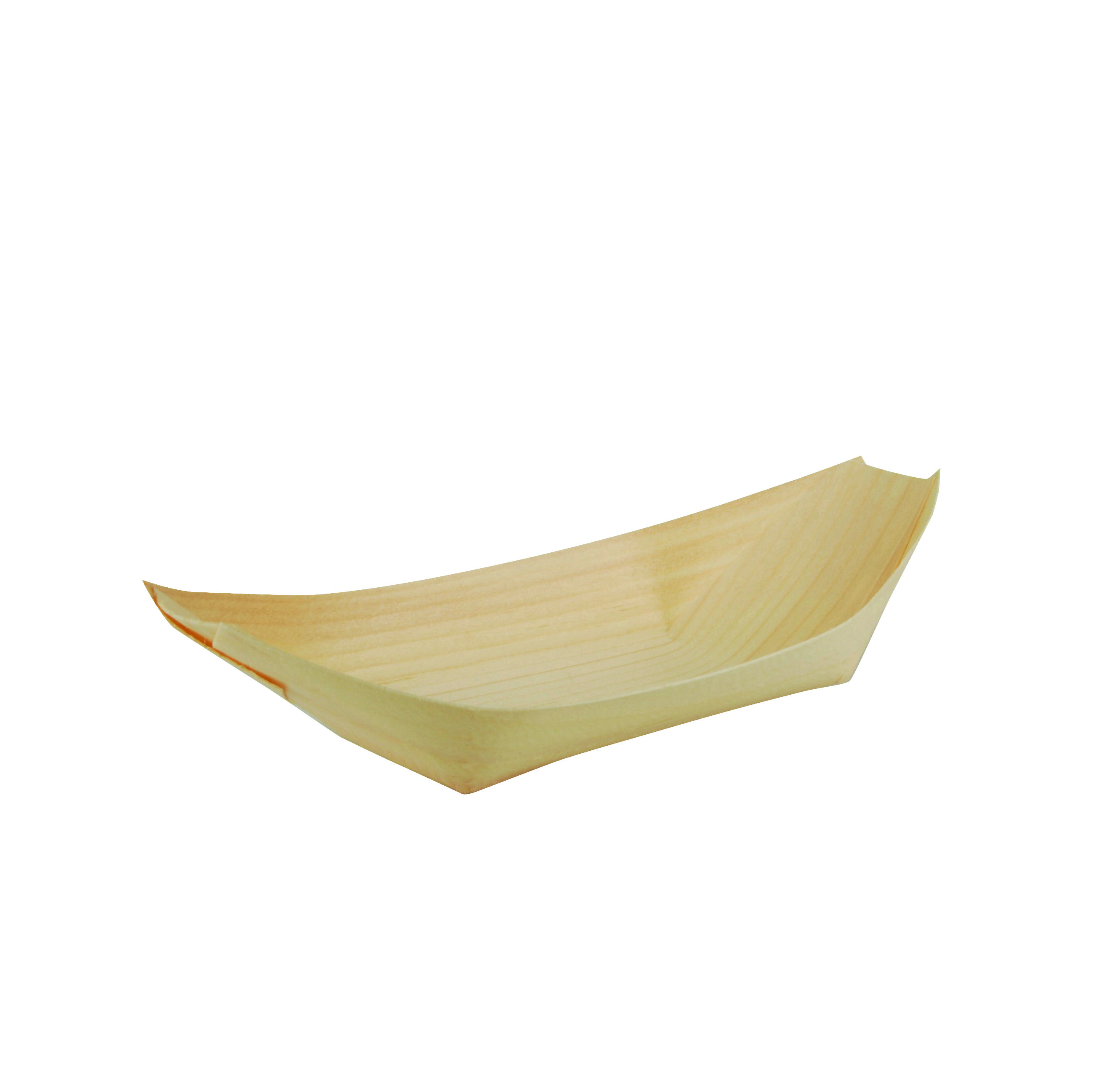 61042 Fingerfood bootje hout 19x10cm. 1x50 st