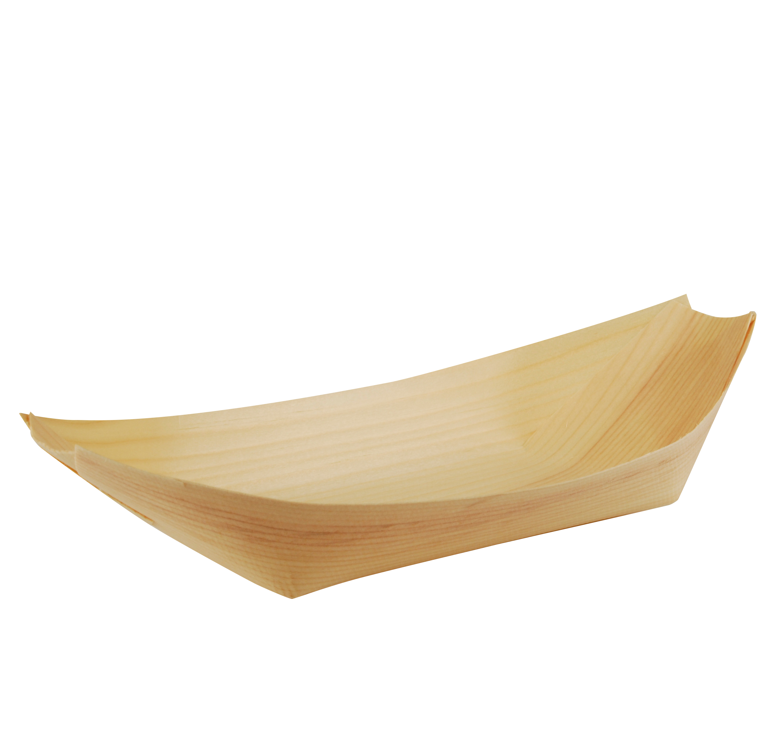 61043 Fingerfood bootje hout 25x10cm. 1x50 st