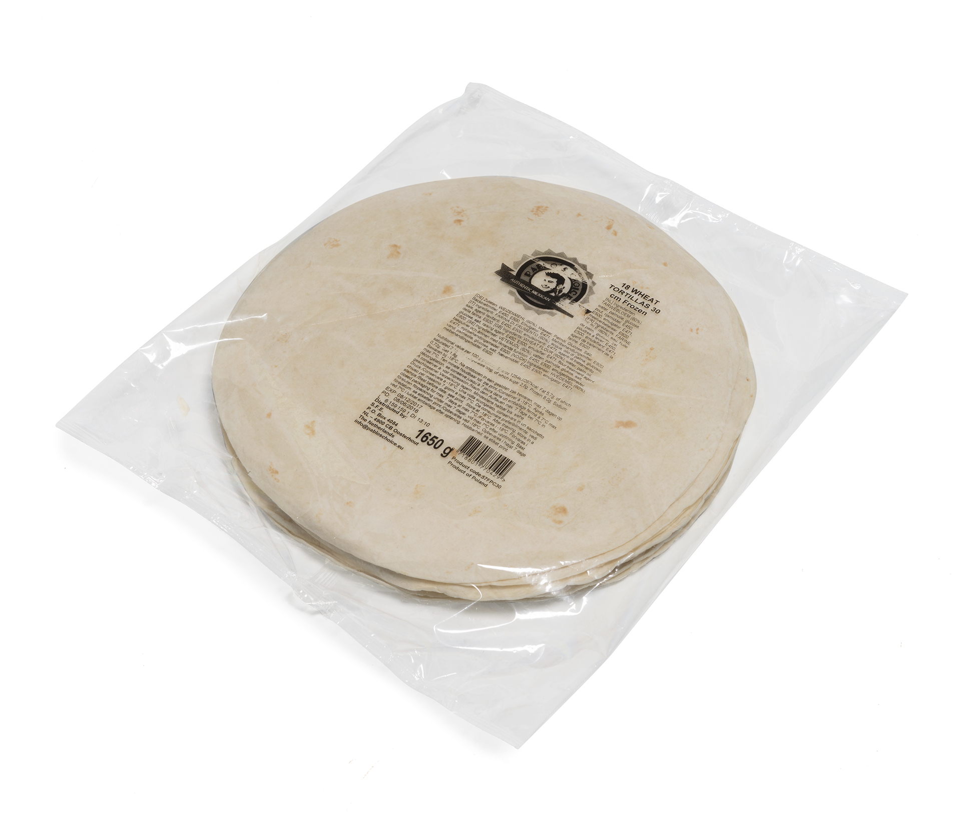 61467 Flour tortilla tarwe 30cm 8x18st