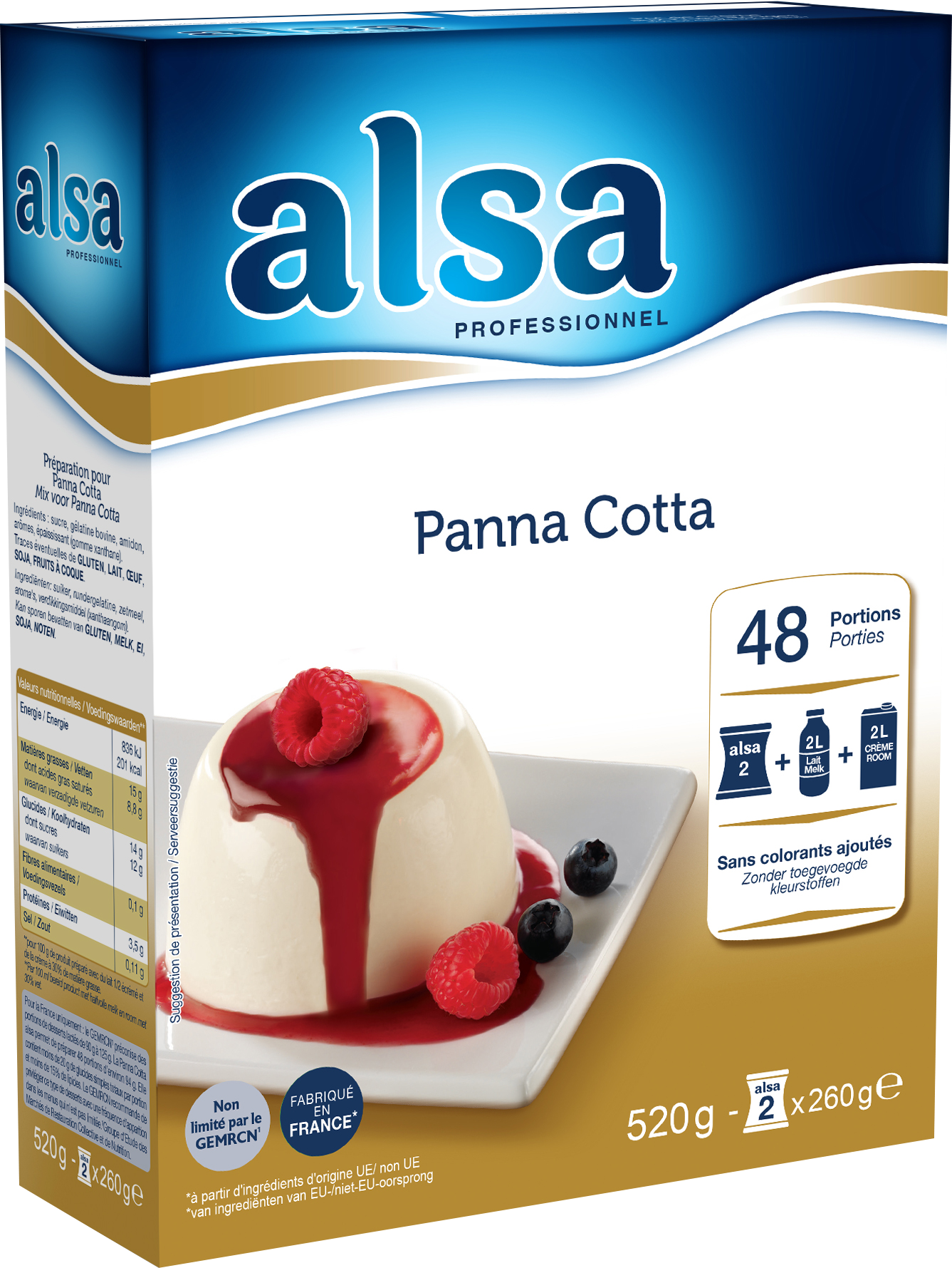 61700 Alsa panna cotta dessert 520 gram
