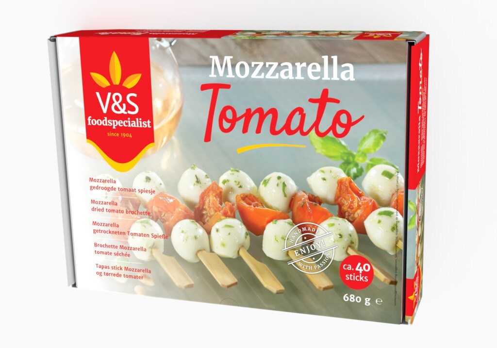 61864 Mozzarella tomaat spiesjes partybox 40x17 gr