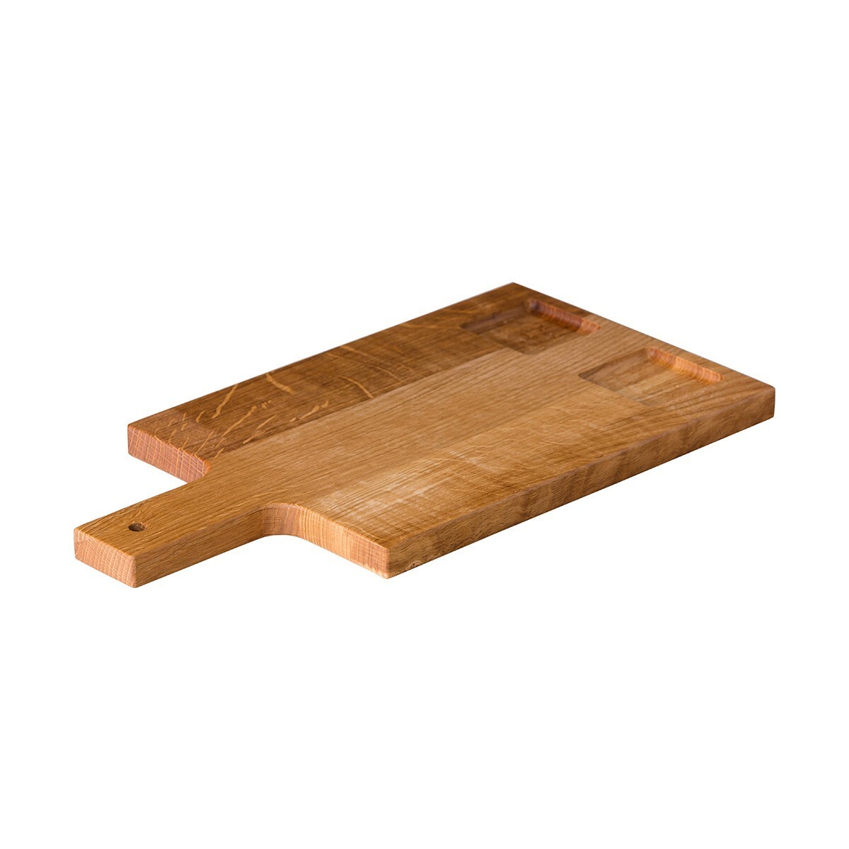 61982 Antipasti plank oakwood met hendel 12 stuks