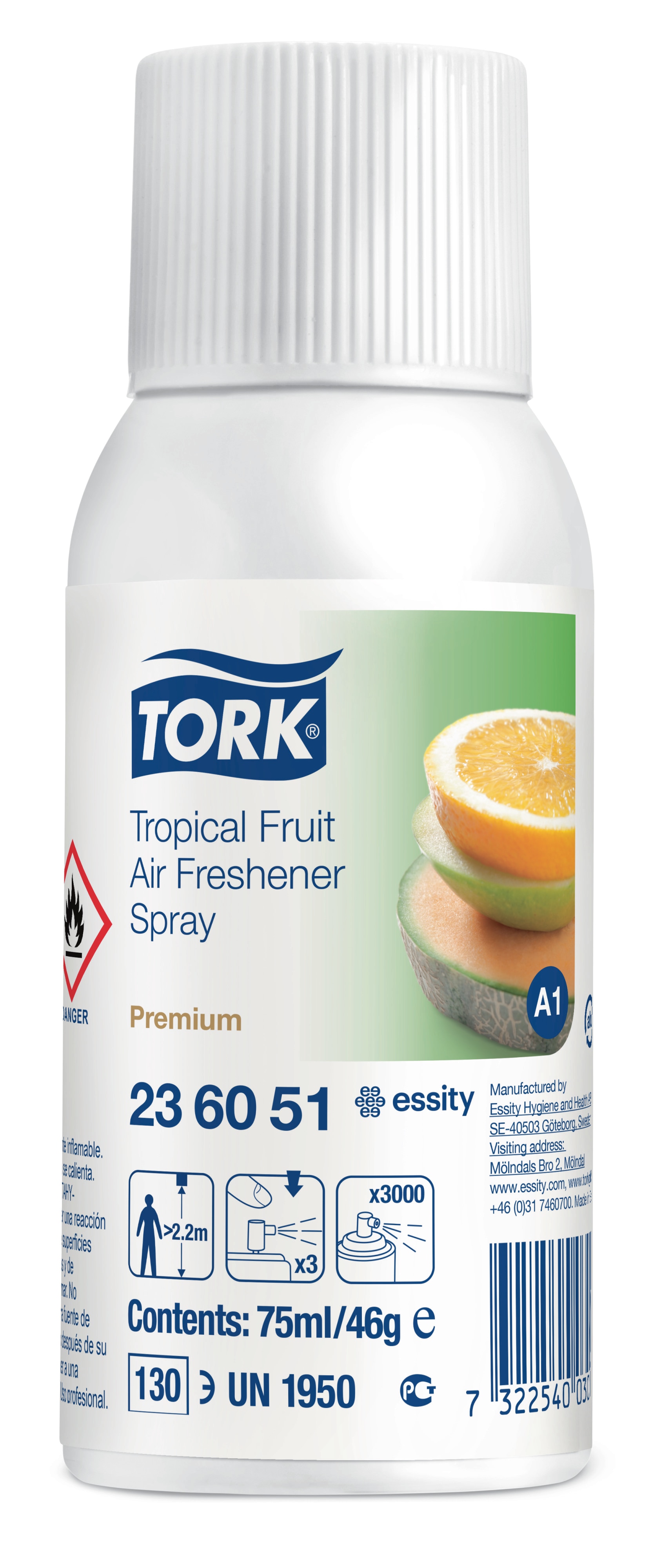 62715 236051 air freshener spray fruit air 12x75ml