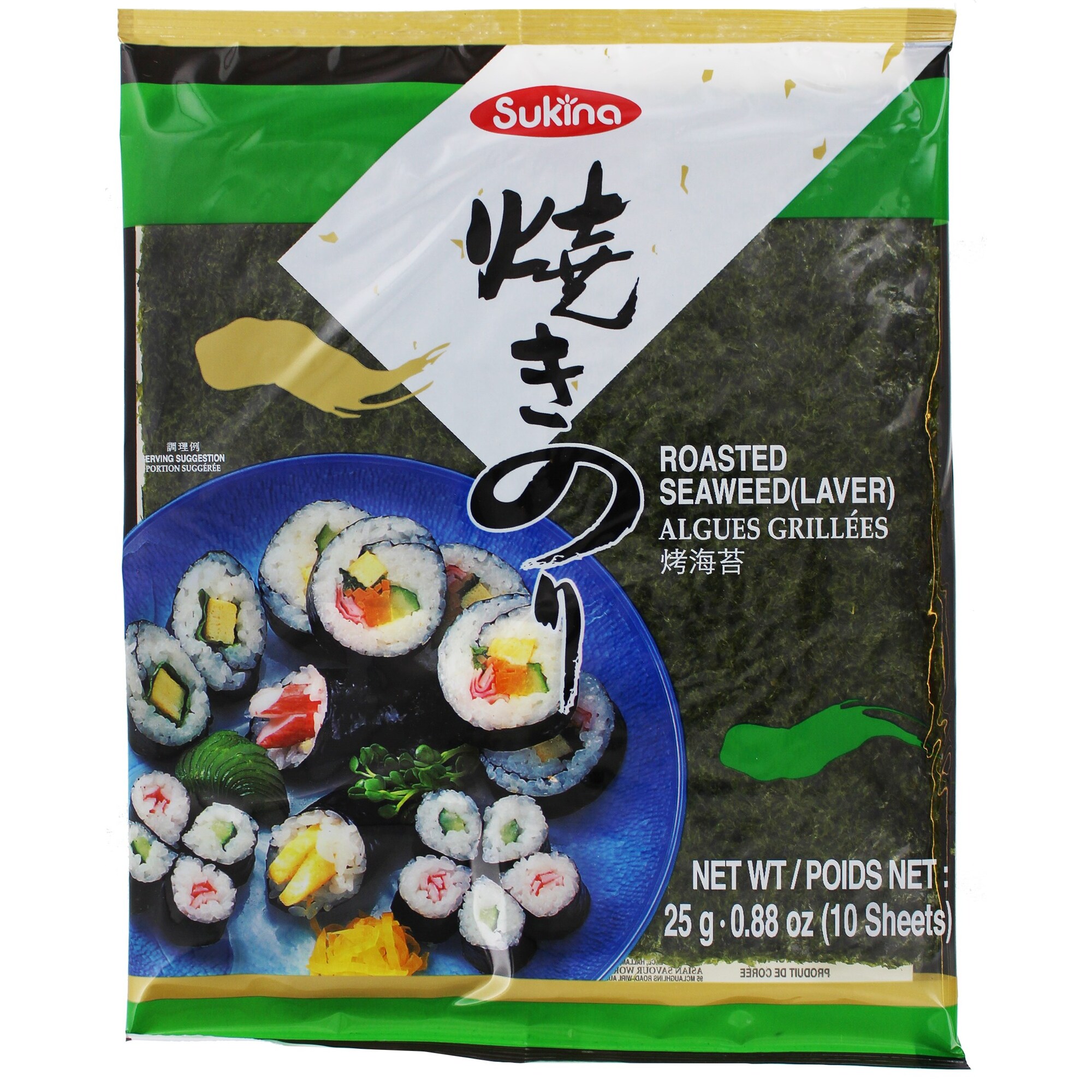 62740 Roasted seaweed sushi leaves 50x26 gr