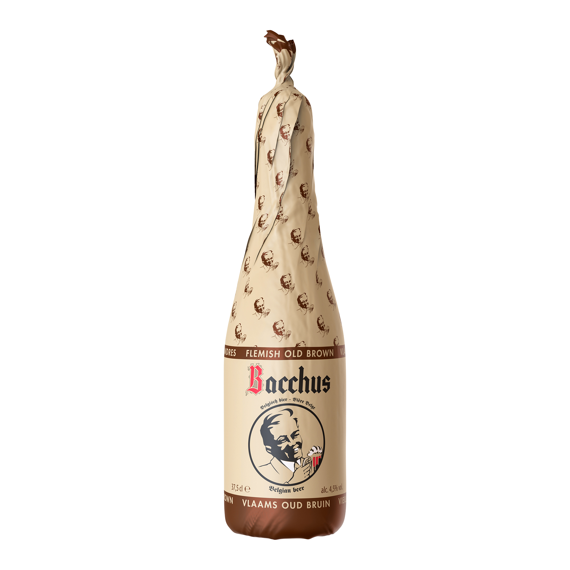 63427 Bacchus oud bruin bier fles 20x38 cl
