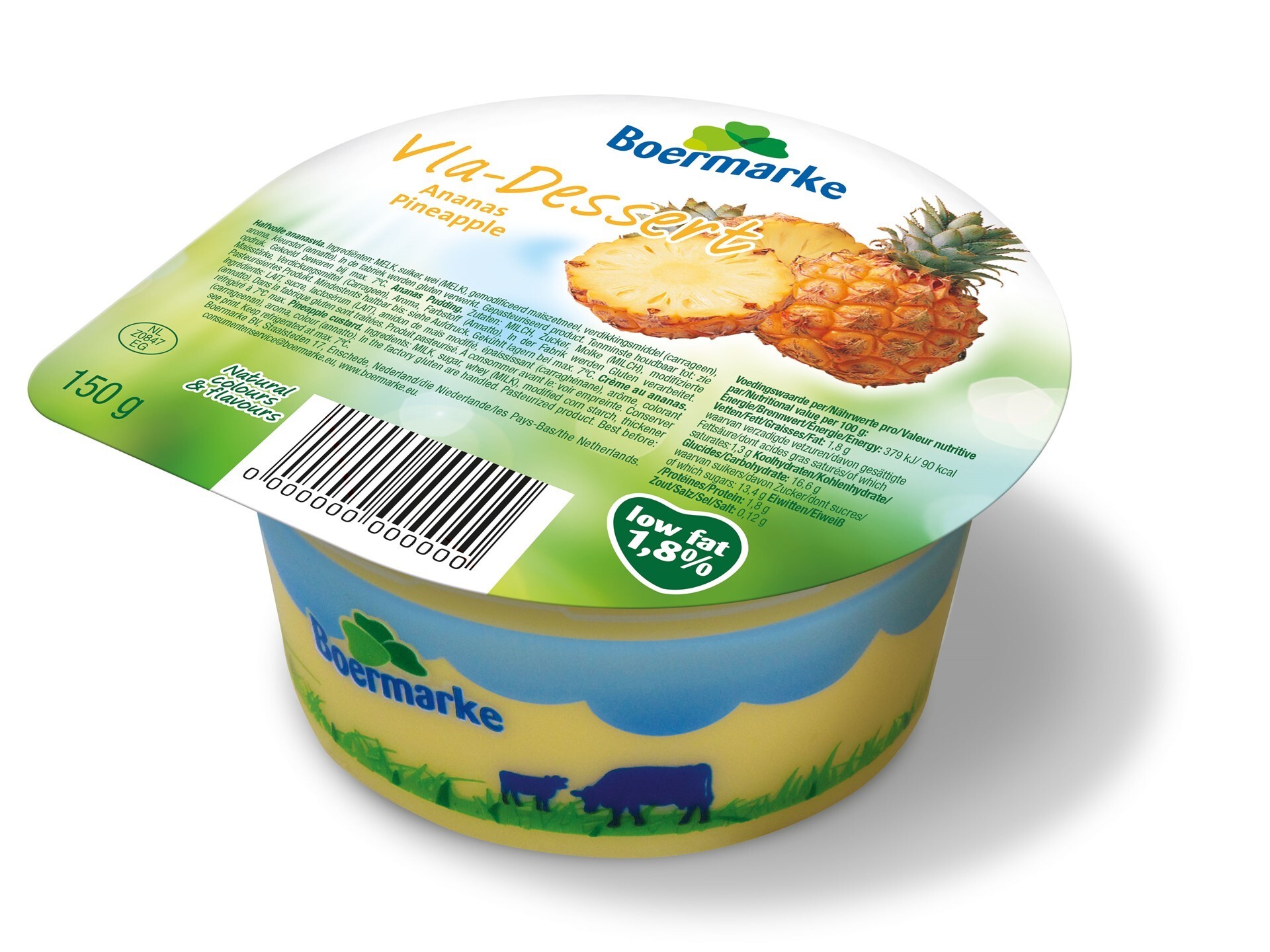 63681 Vla-dessert ananas 12x150 gr