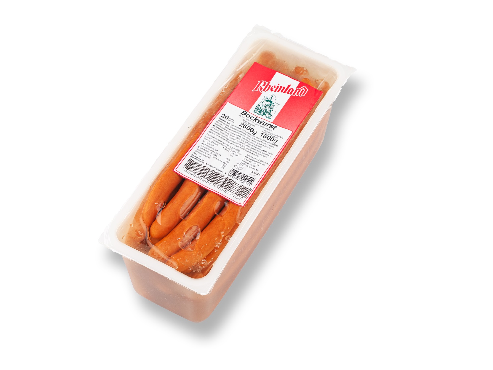 63863 Bockworst / Hotdogs Rheinland 20x90 gram