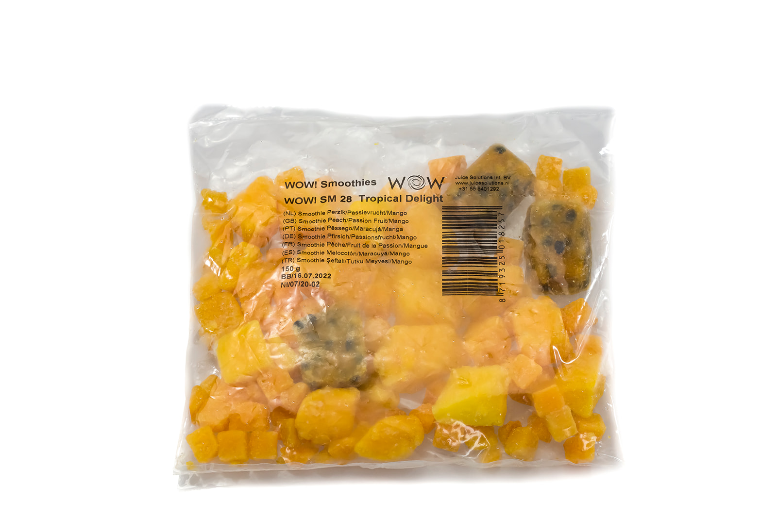 63917 Smoothie perzik & passievrucht & mango 33x150 gr