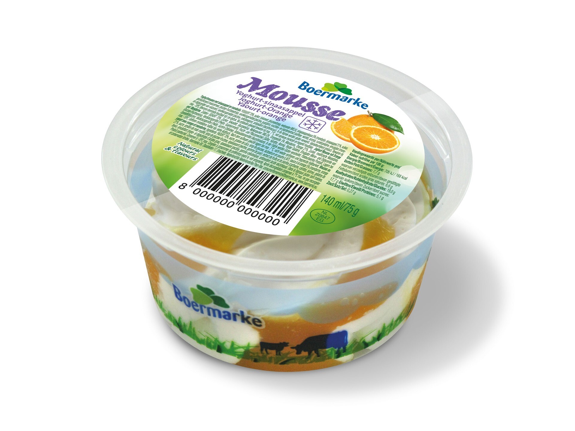 63972 Mousse yoghurt-sinaasappel dv 24x140 ml