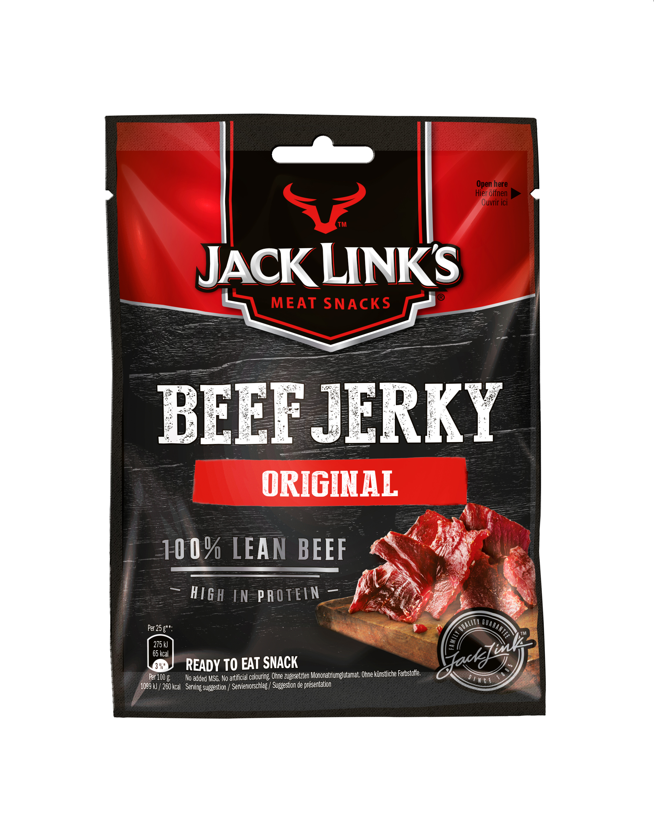 65796 Beef jerky original 12x25 gr