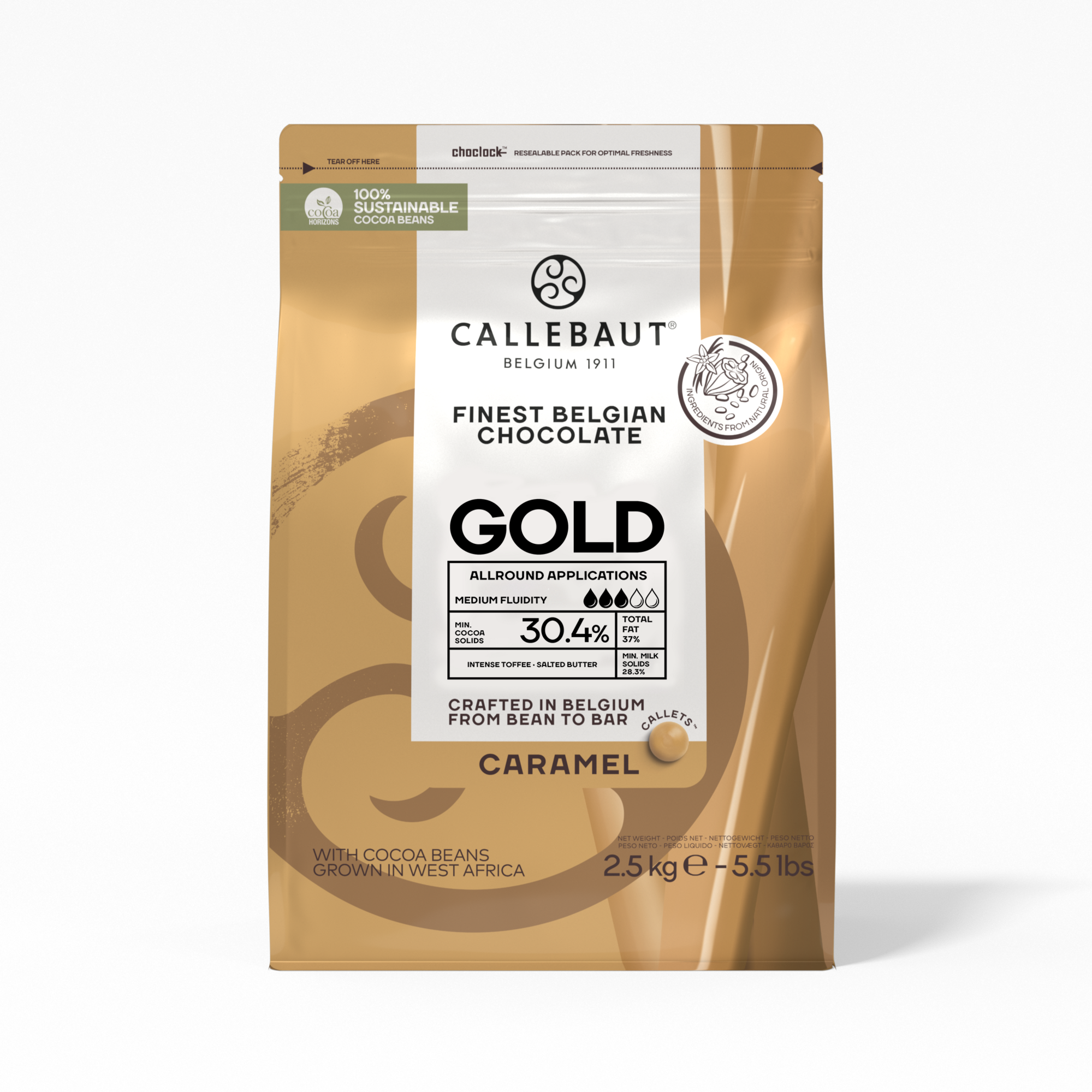 68459 Gold chocolade callets 1x2,50 kg