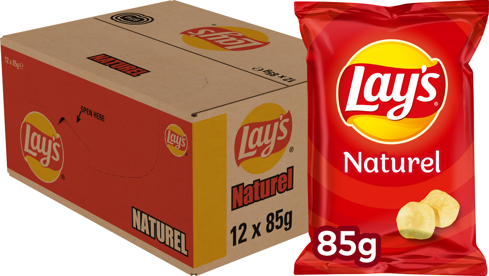 70020 Lay's chips naturel 12x85 gr