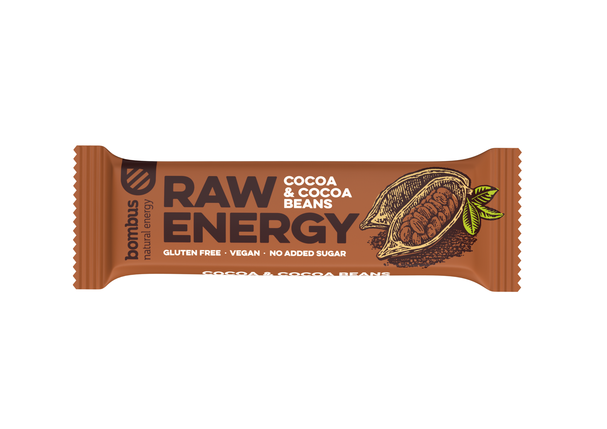 70768 Bombus raw energy bar cocoa & cocoa beans 20x 50gr