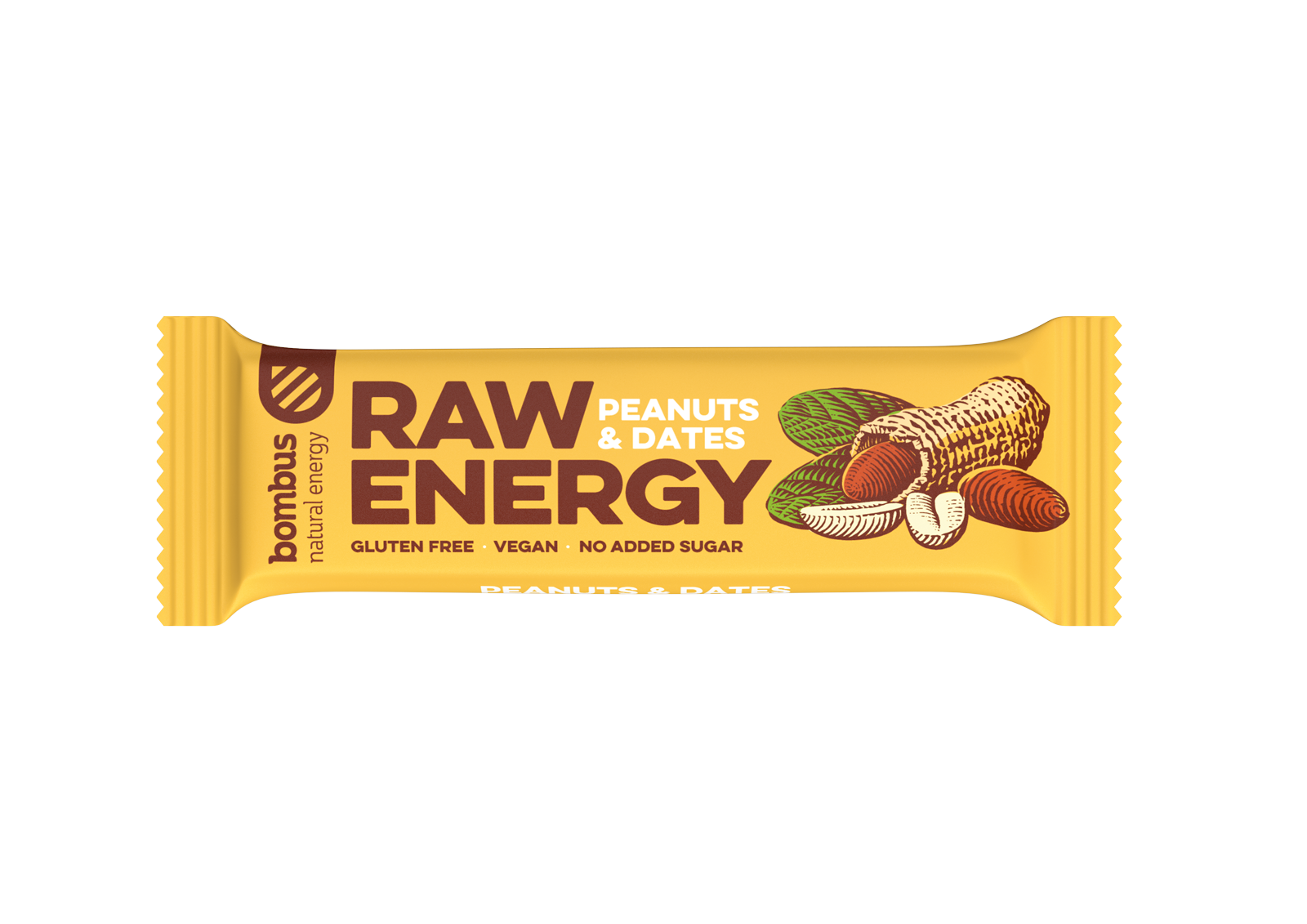 70769 Bombus raw energy bar peanut and dates 20x 50gr