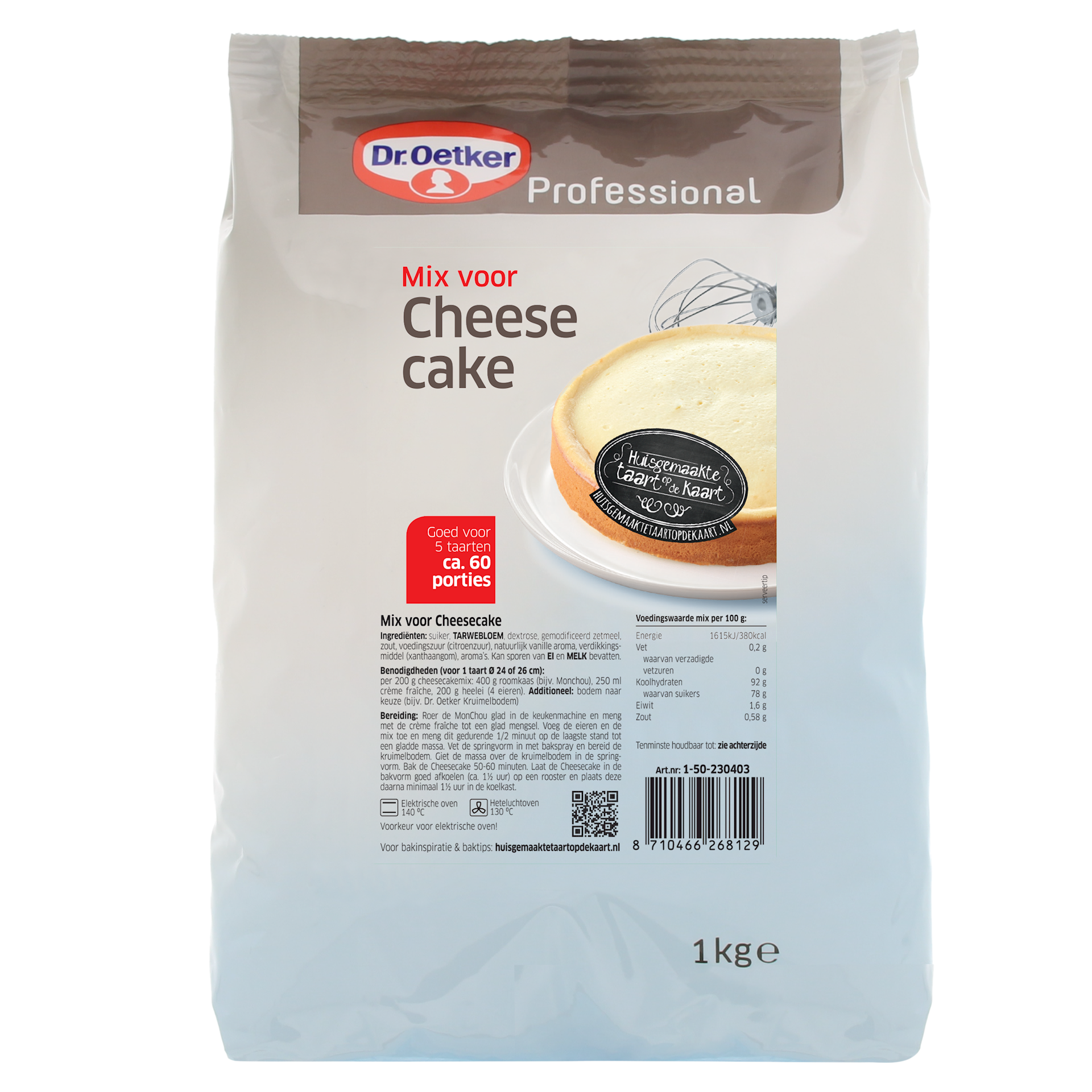 70996 Mix voor cheesecake 1kg.