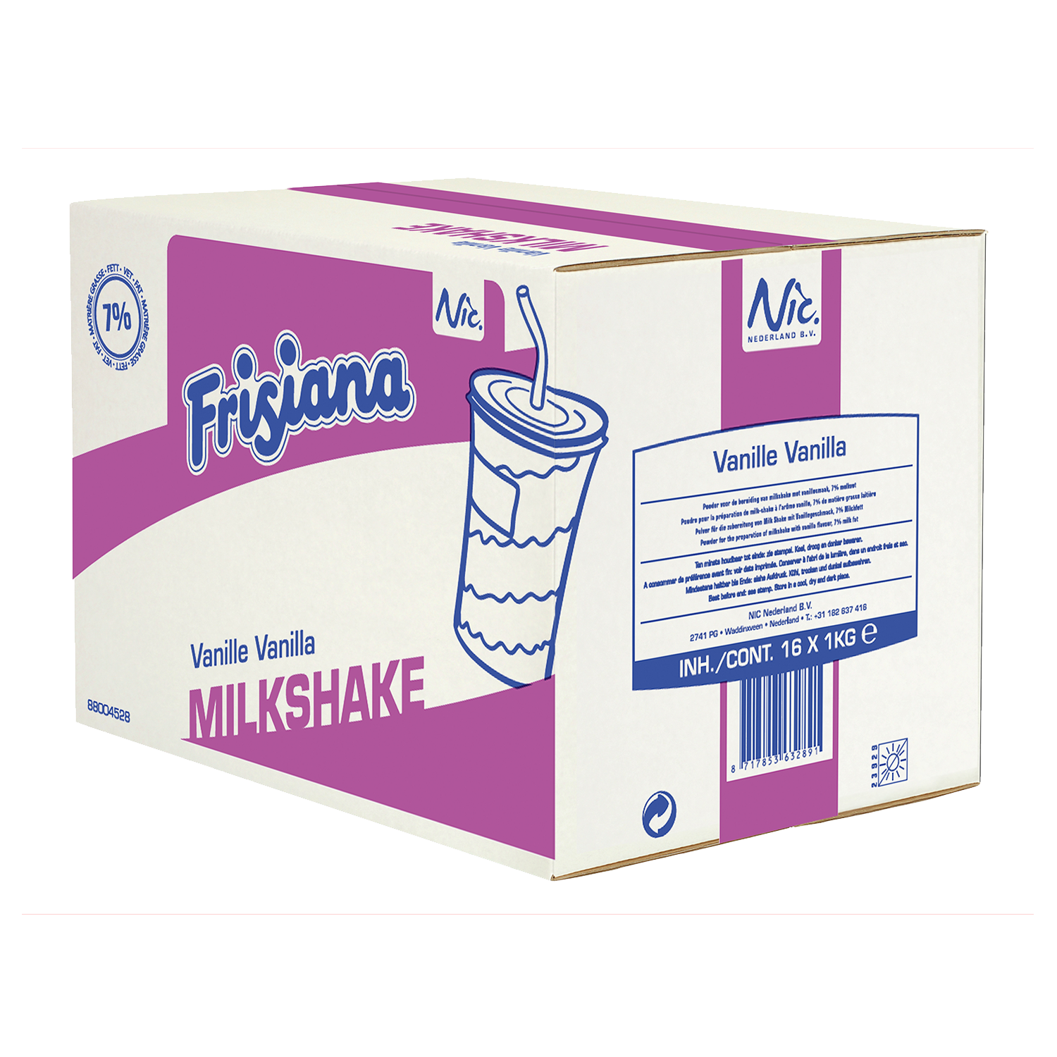 72868 Frisiana Z1 milkshake 7% vanille 16x1 kg