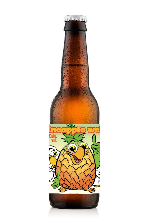 73732 Uiltje pineapple weizen bier fles 24x33cl
