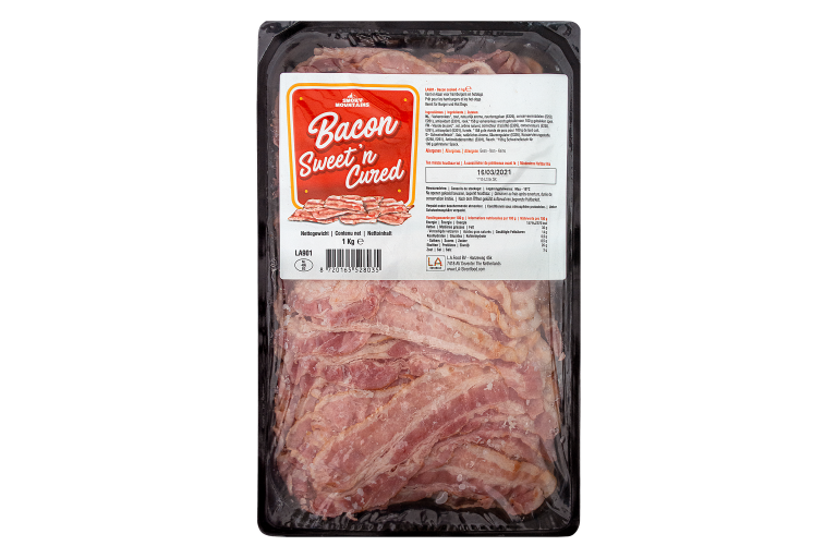 73817 Smoky mountains bacon sweet cured & cooked 1kg