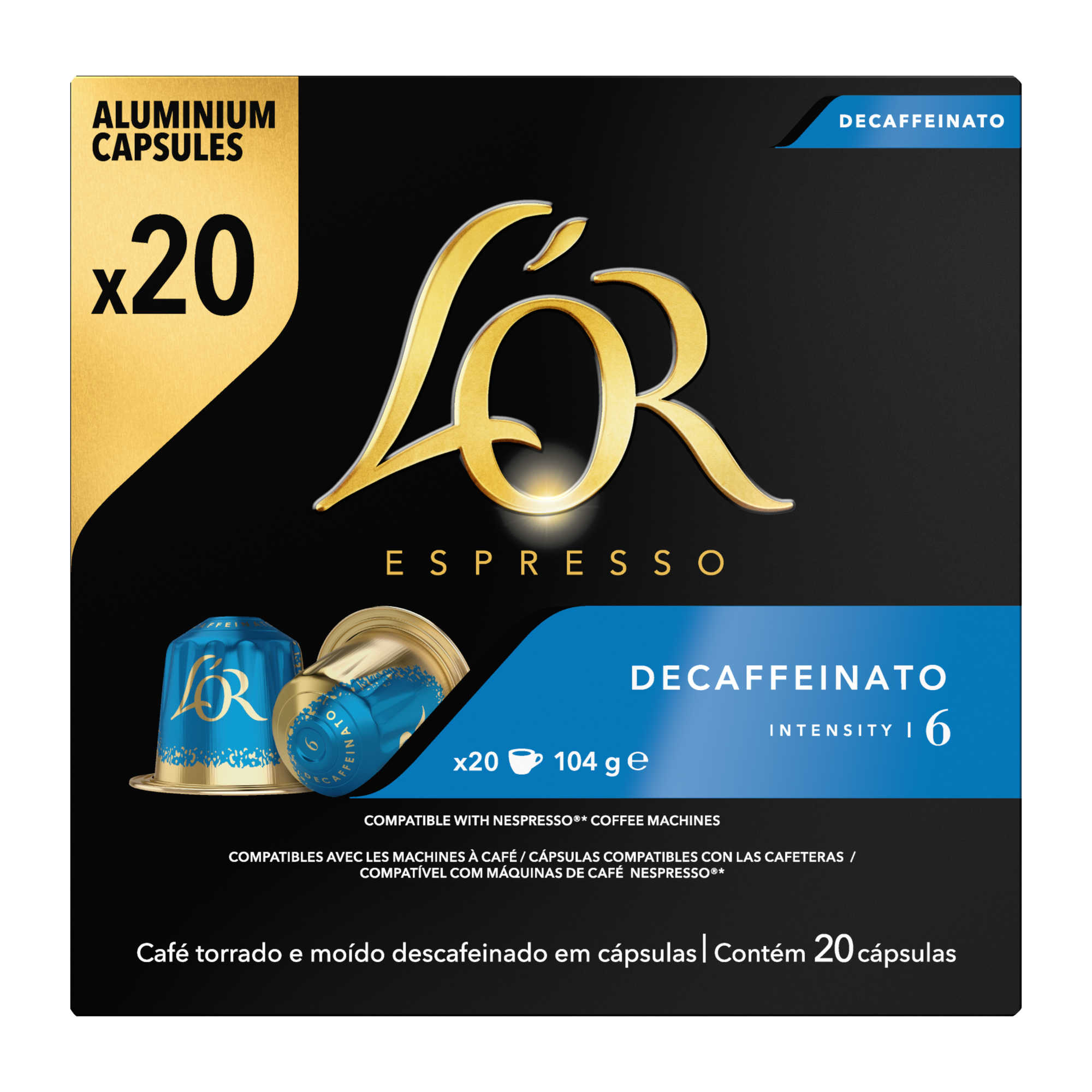 74824 L'or espresso decaf utz 10x20 st