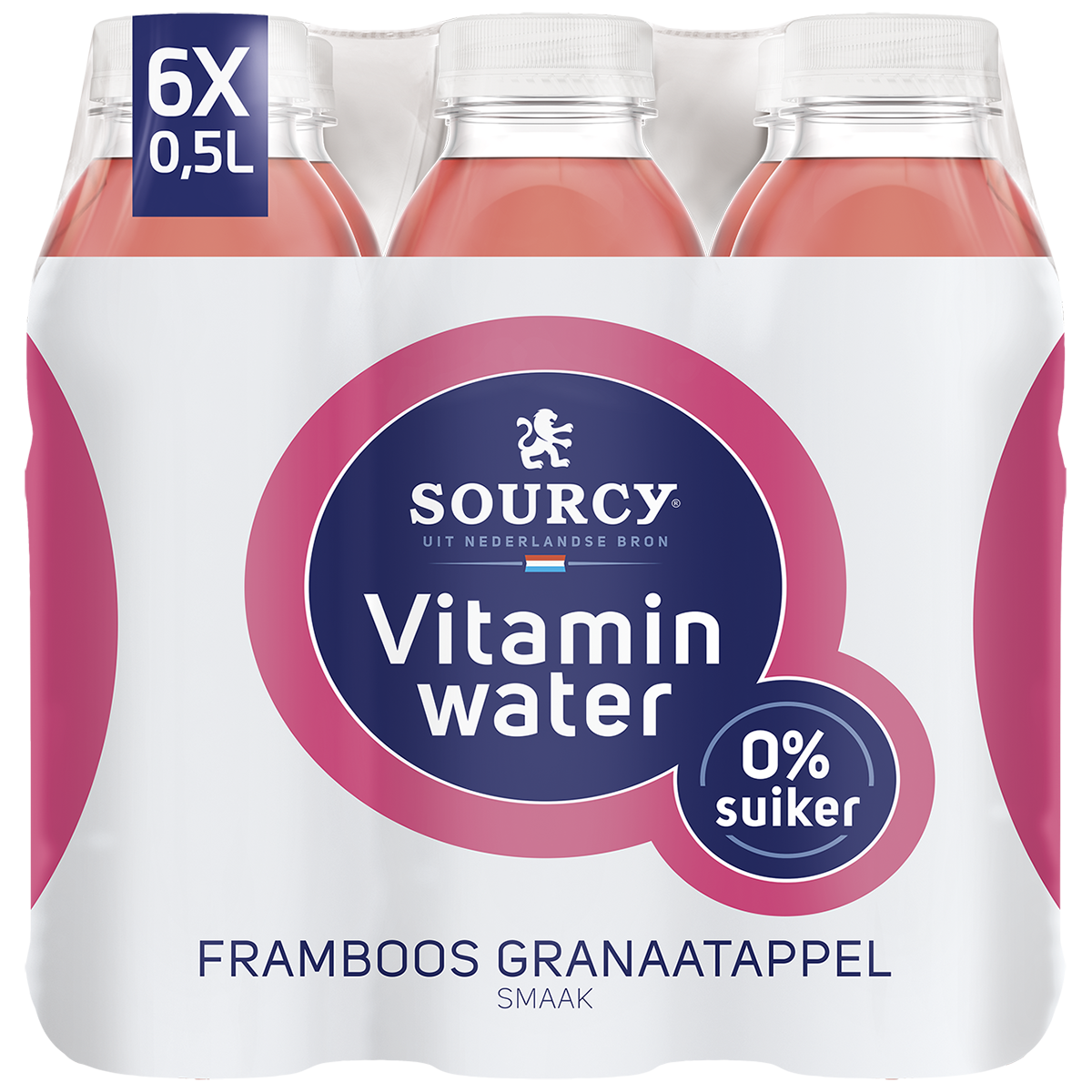 75037 Vitaminwater framboos/granaatappel 6x50cl