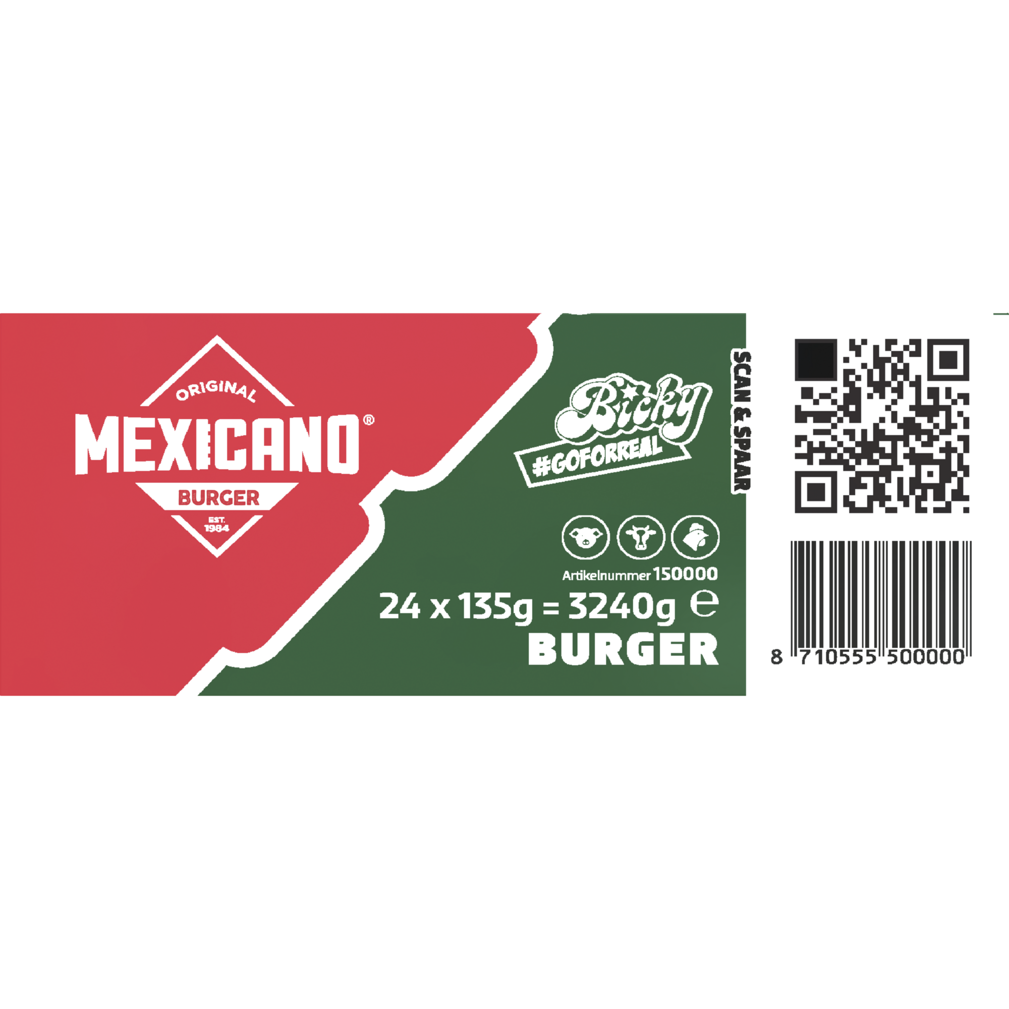 75784 Mexicano burger 24x135 gr